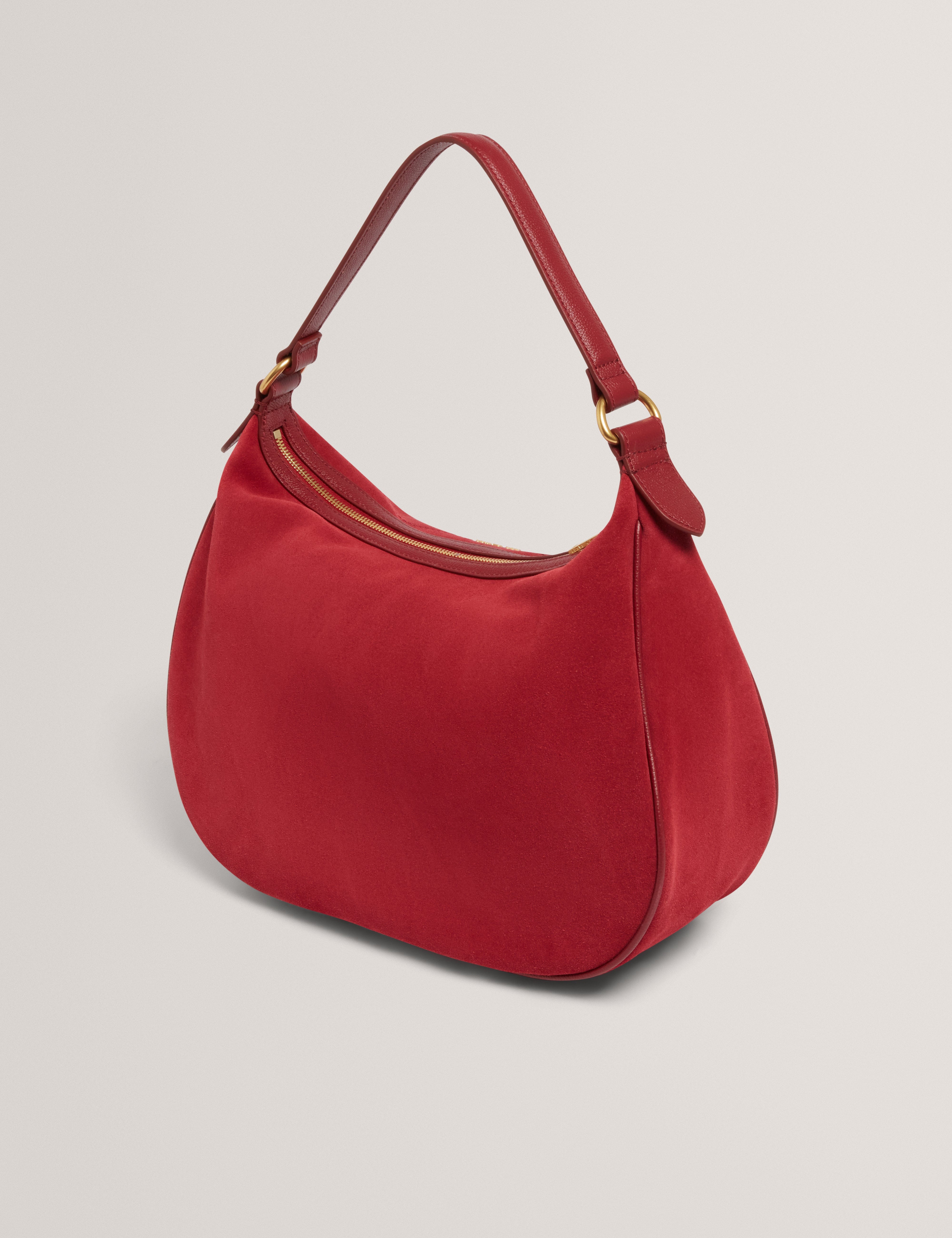 hobo Samiyra Webbing Suede Hobo Bag Dk - Red