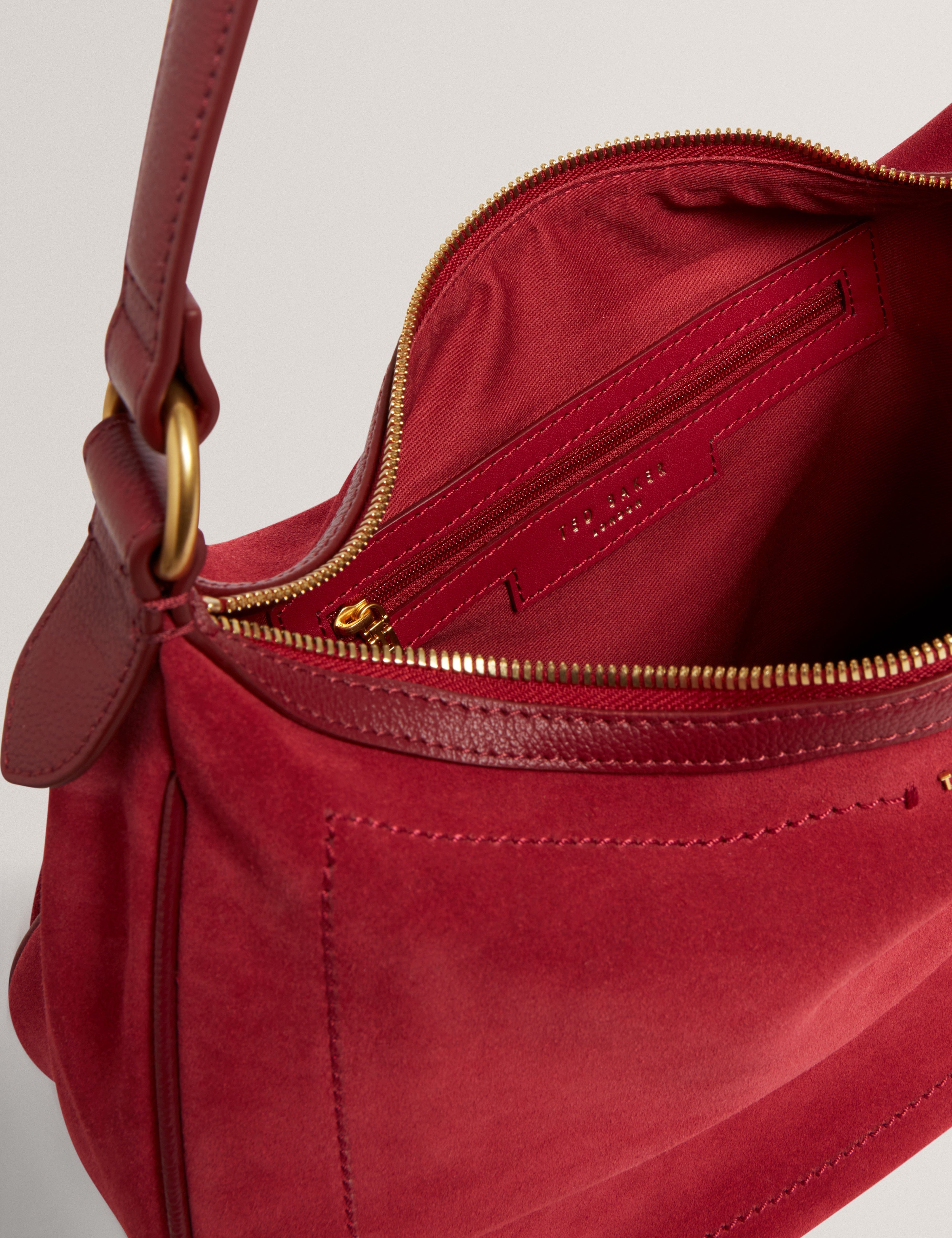 hobo Samiyra Webbing Suede Hobo Bag Dk - Red
