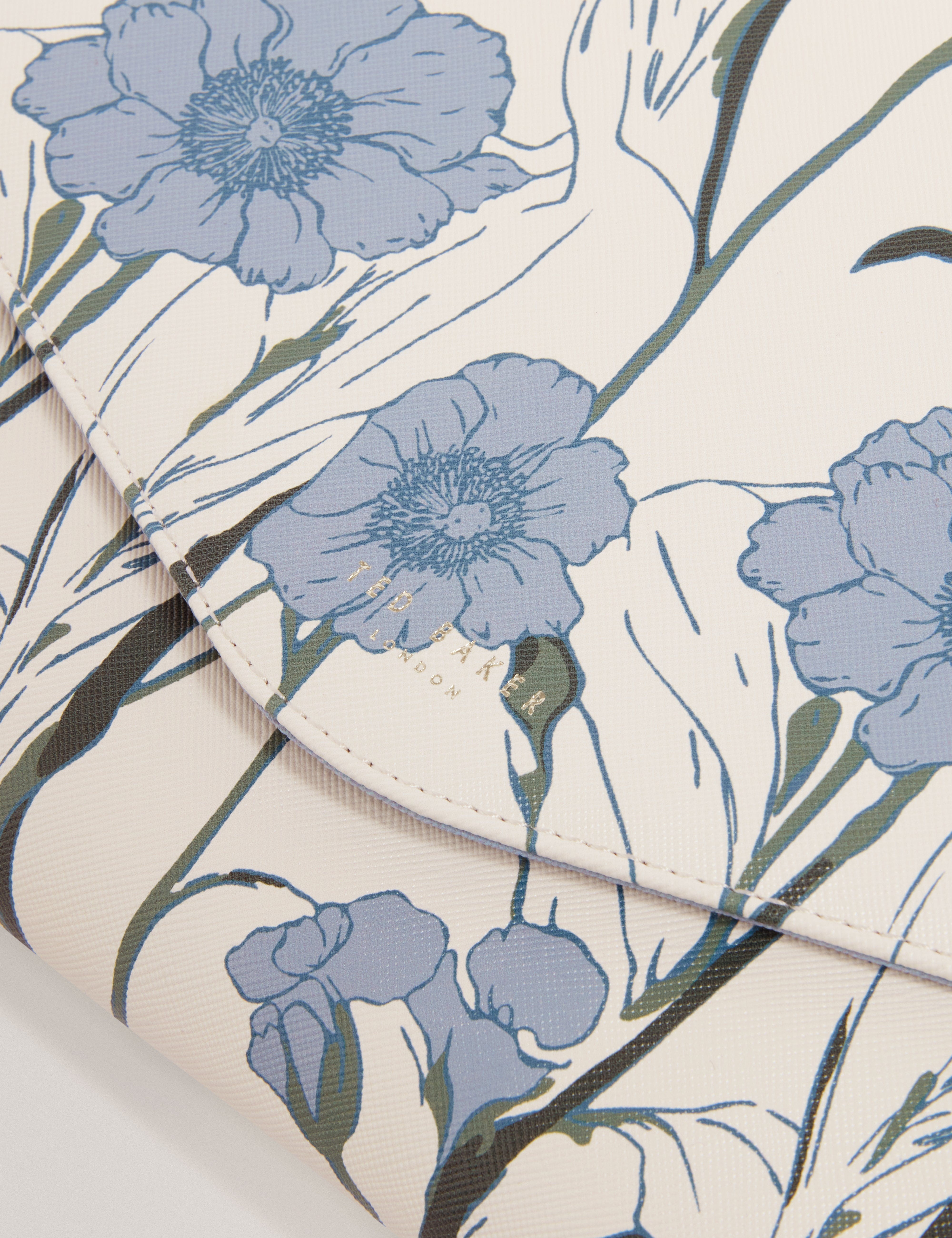 Blue Tomoso Floral Print Pouch Lt - Blue