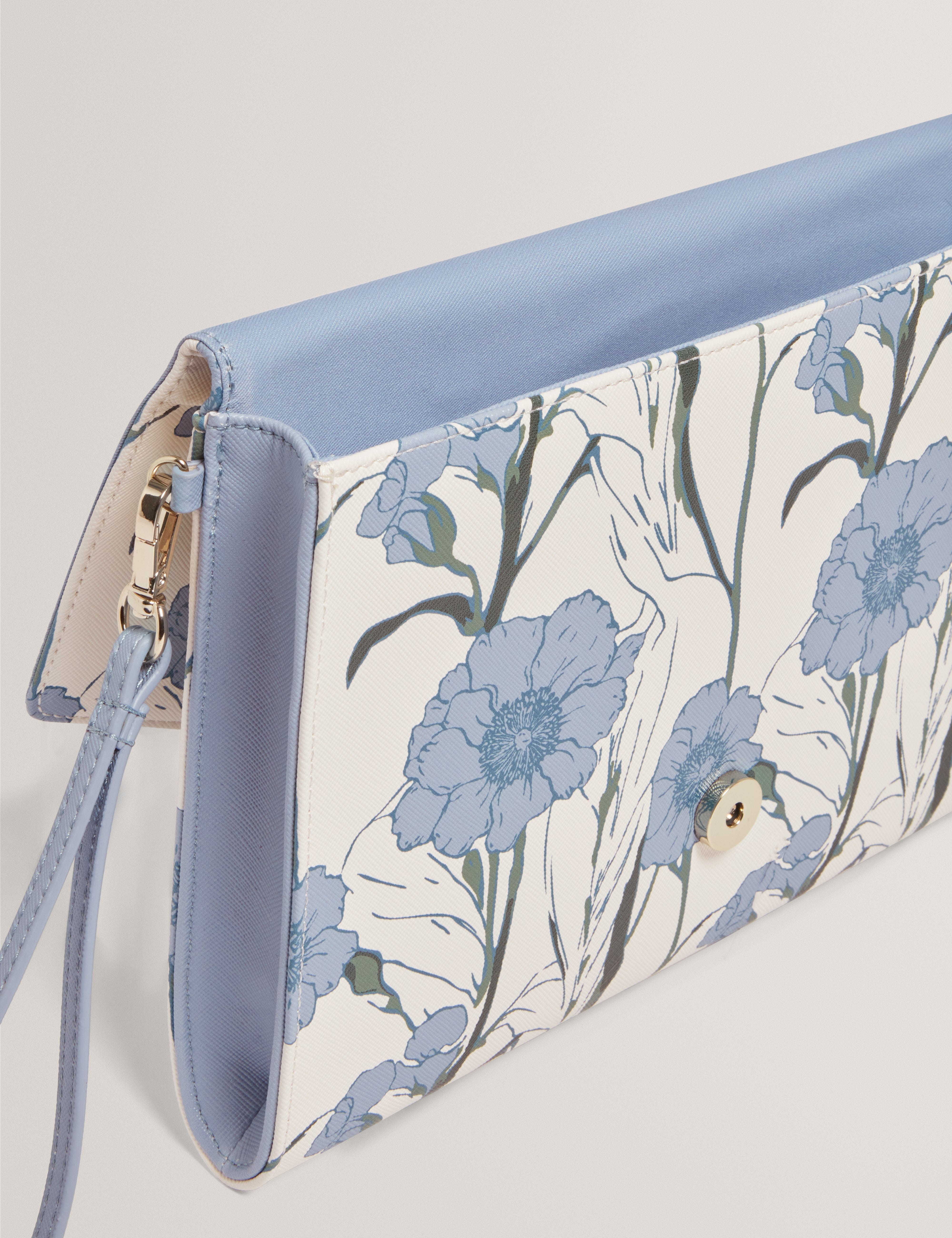 Blue Tomoso Floral Print Pouch Lt - Blue