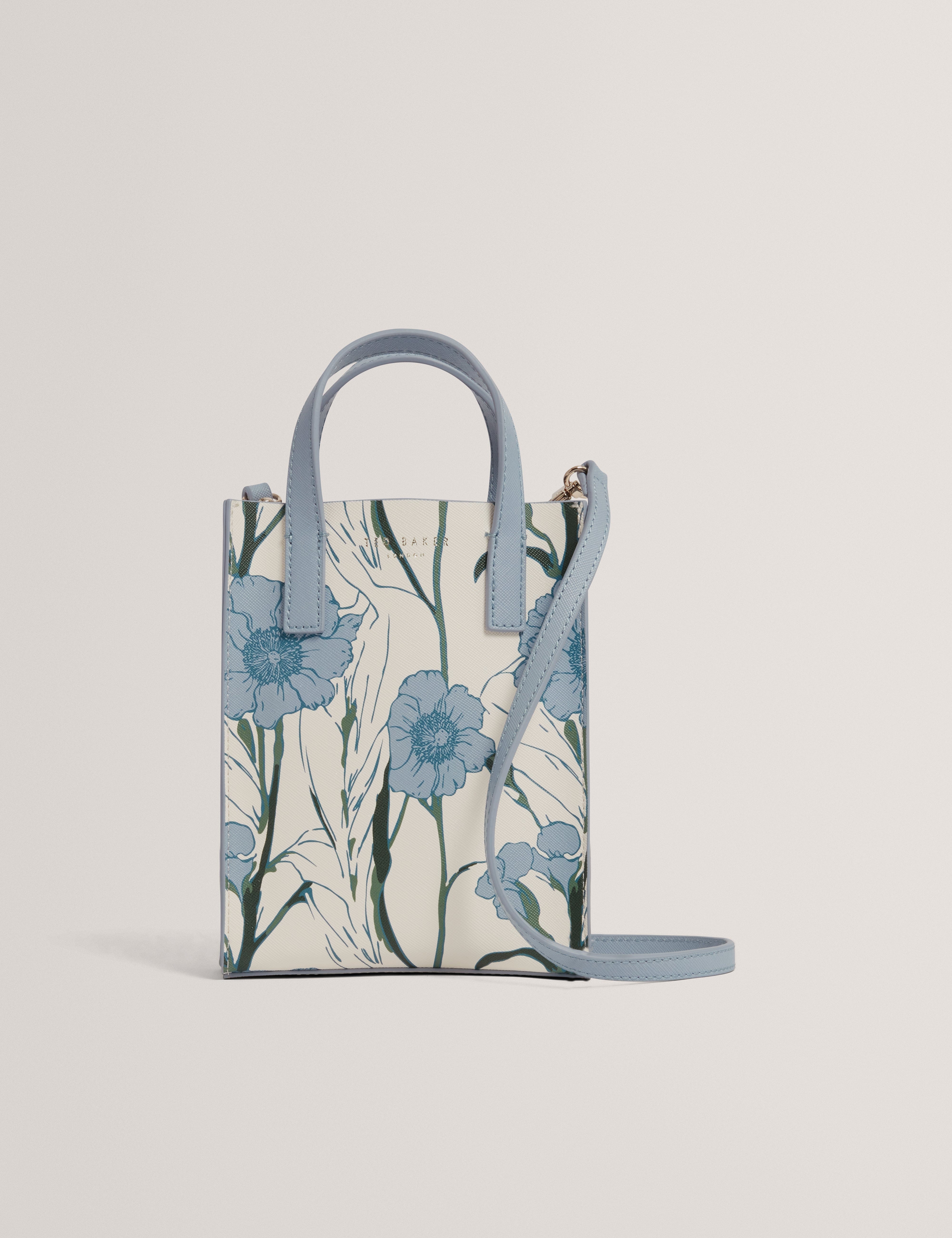 WHITE* Taecon Floral Print Mini Icon Bag White