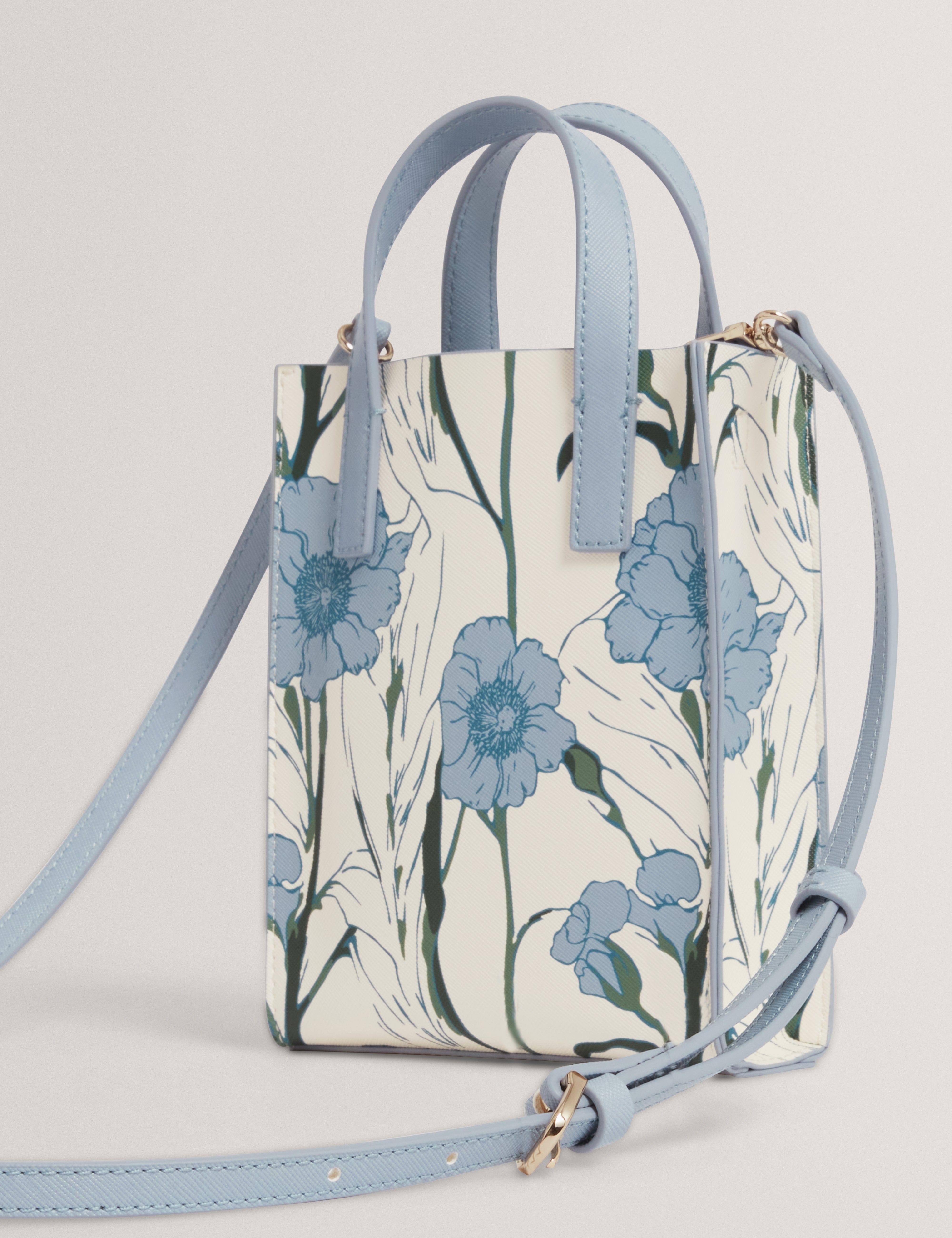 WHITE* Taecon Floral Print Mini Icon Bag White