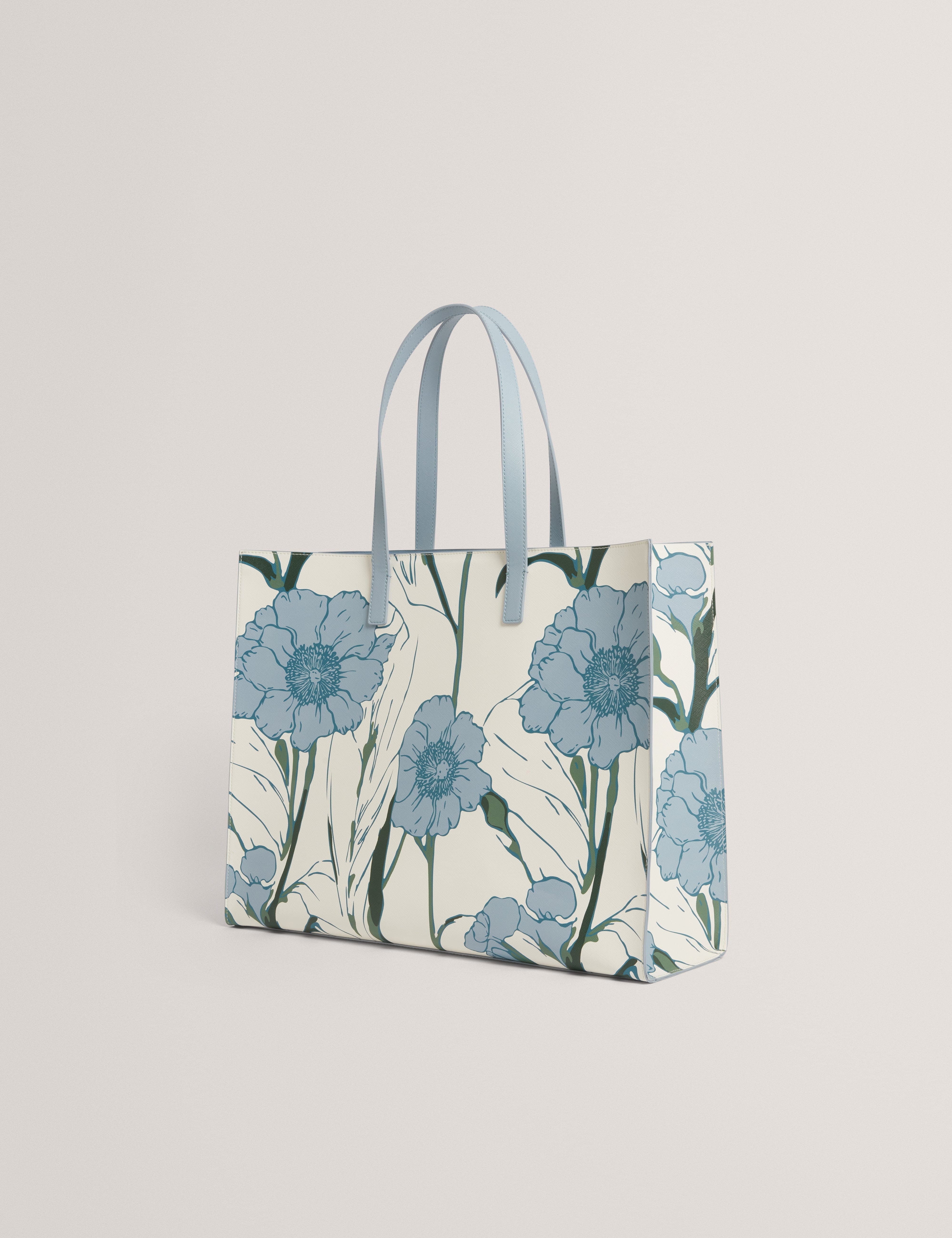 WHITE* Tooocon Floral Print Extra Large Icon Bag White