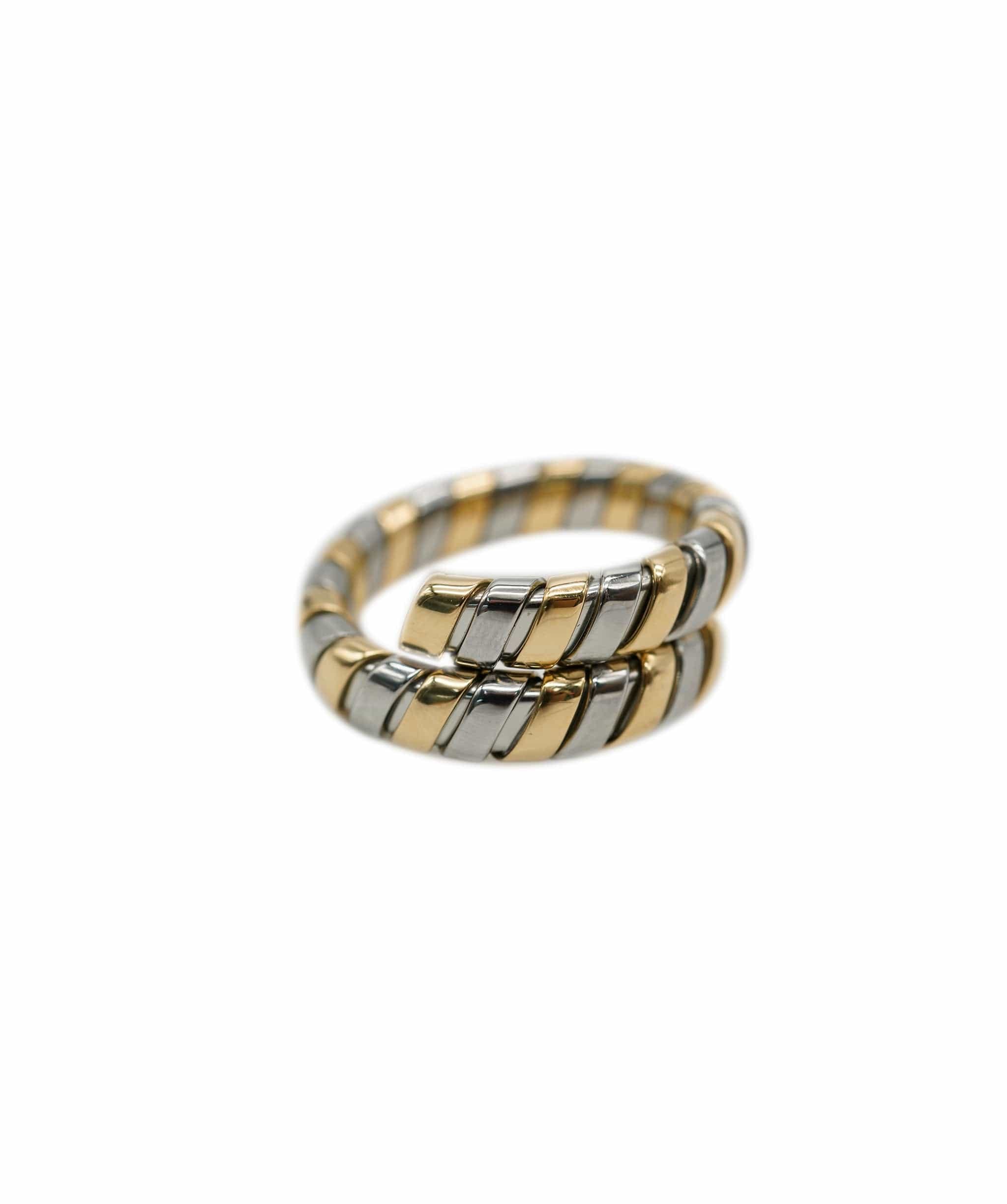 Bulgari Tubogas Bi - coloured Coil Ring AVC1921