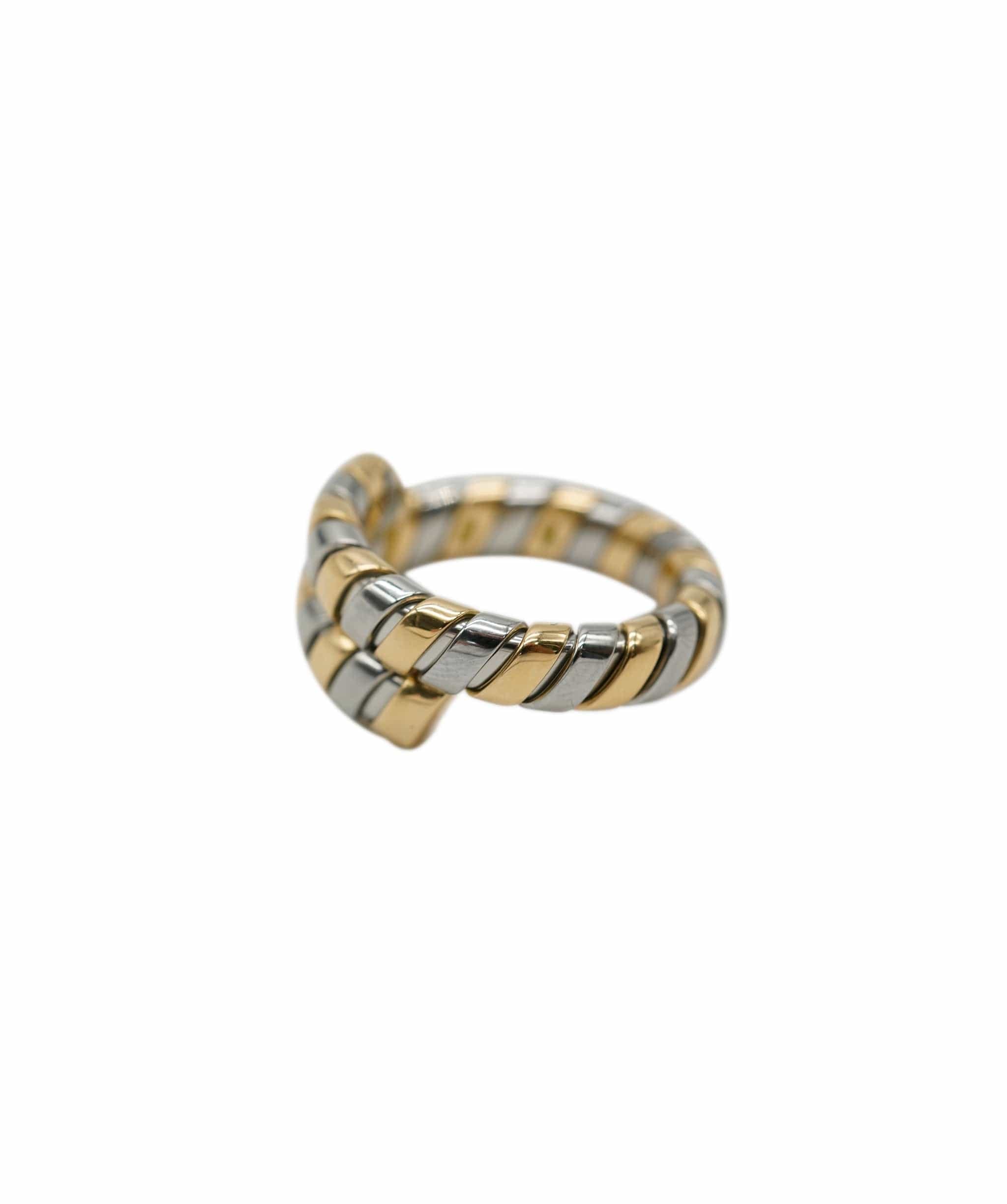 Bulgari Tubogas Bi - coloured Coil Ring AVC1921