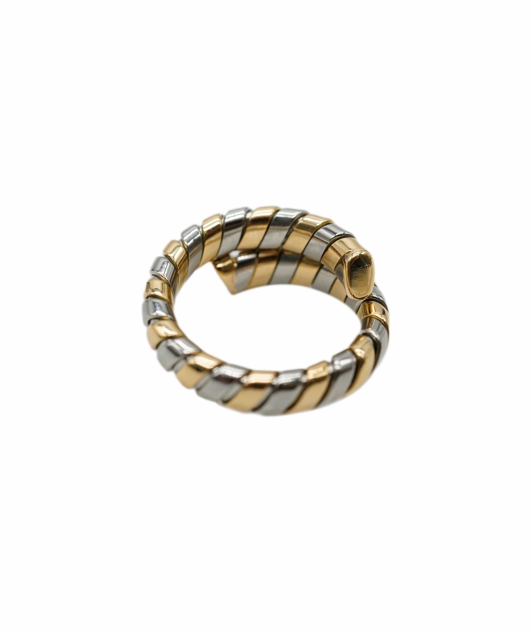 Bulgari Tubogas Bi - coloured Coil Ring AVC1921