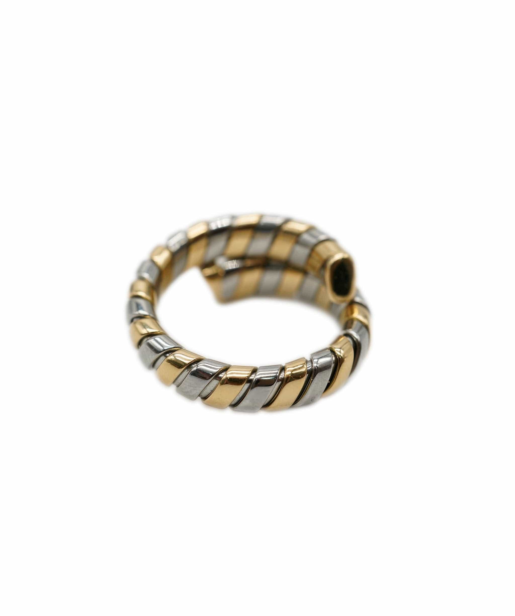 Bulgari Tubogas Bi - coloured Coil Ring AVC1921