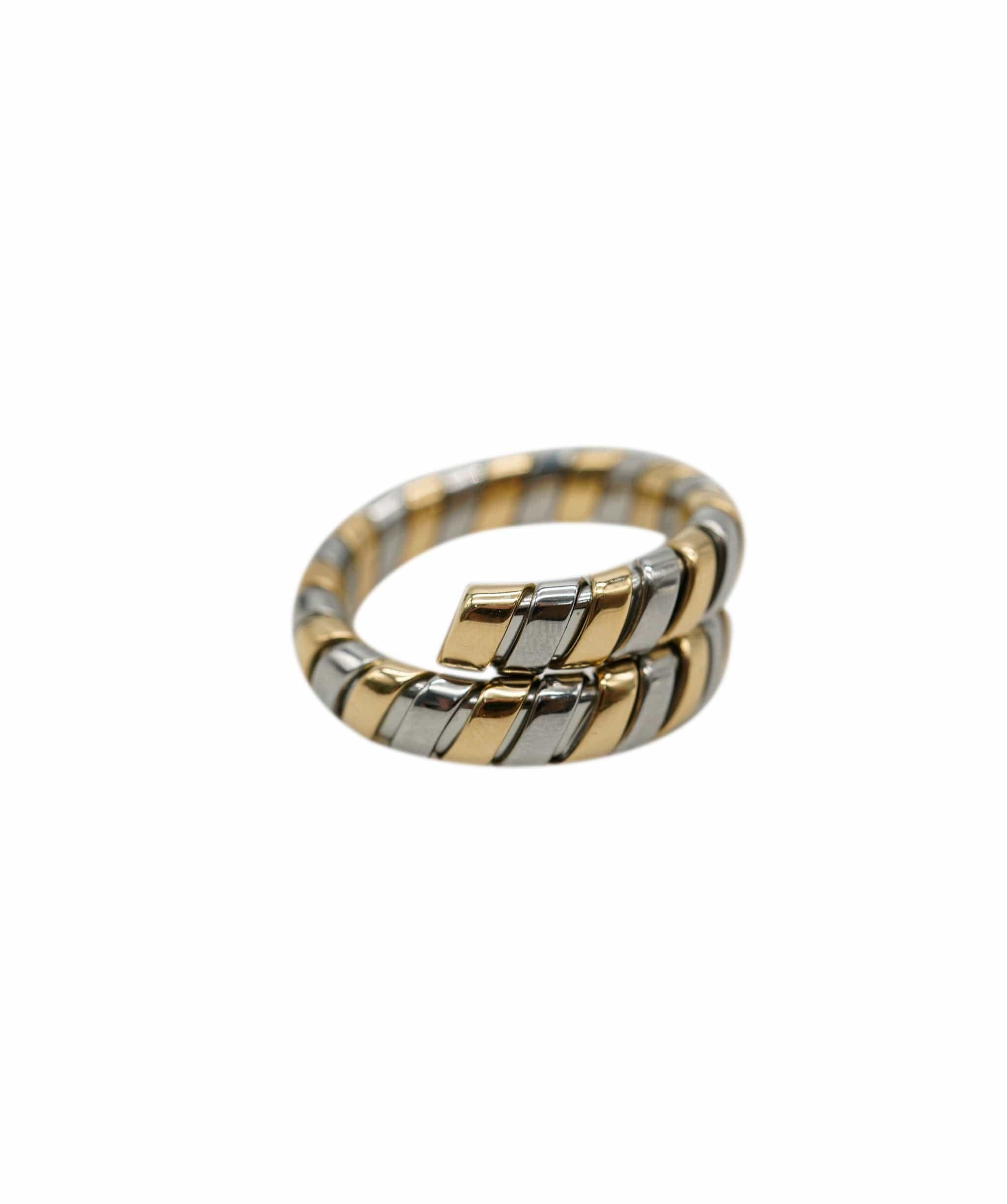 Bulgari Tubogas Bi - coloured Coil Ring AVC1921