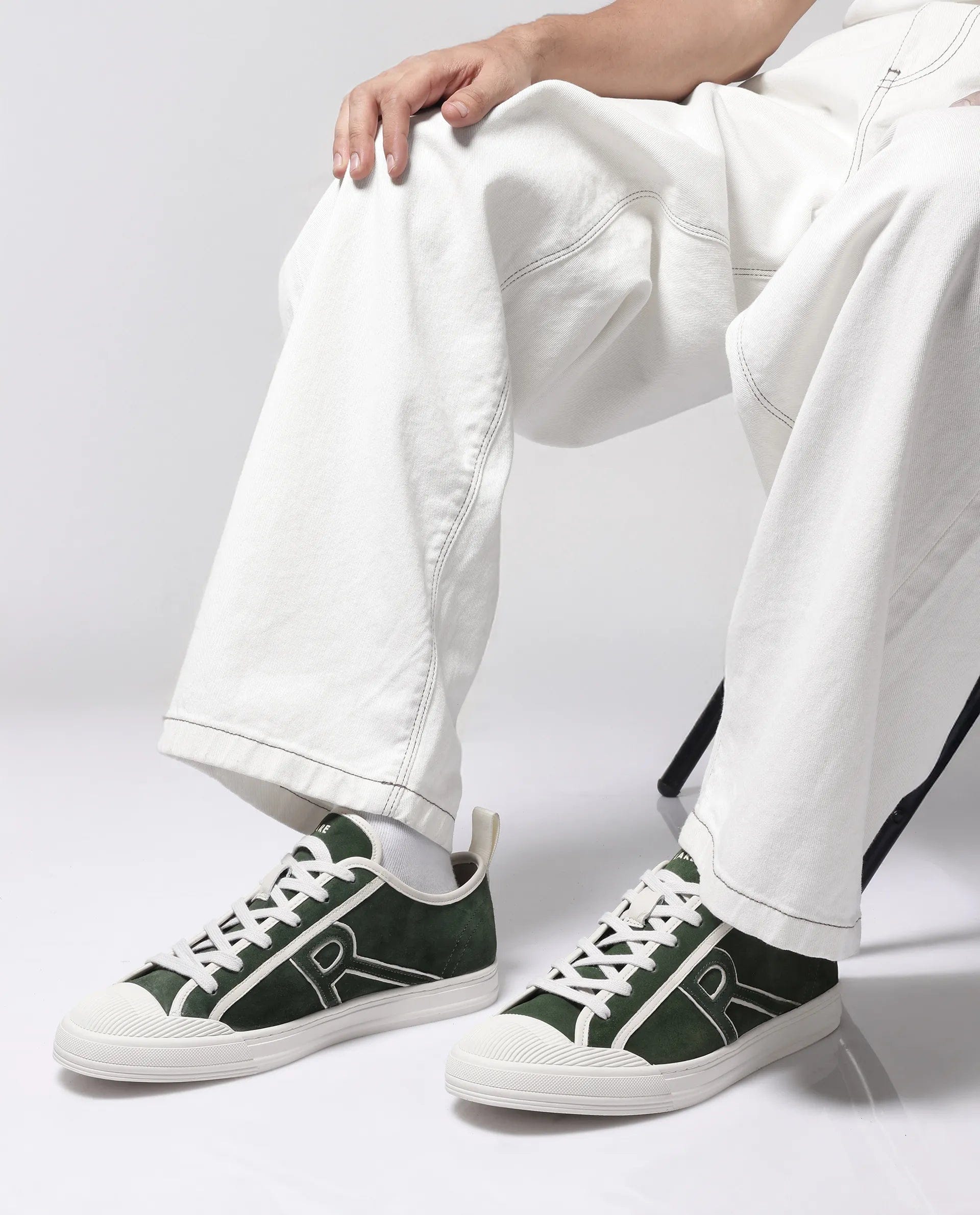 RAREZ Rare Rabbit Men Sauron - 2 Light Olive Lace - Up Shoes