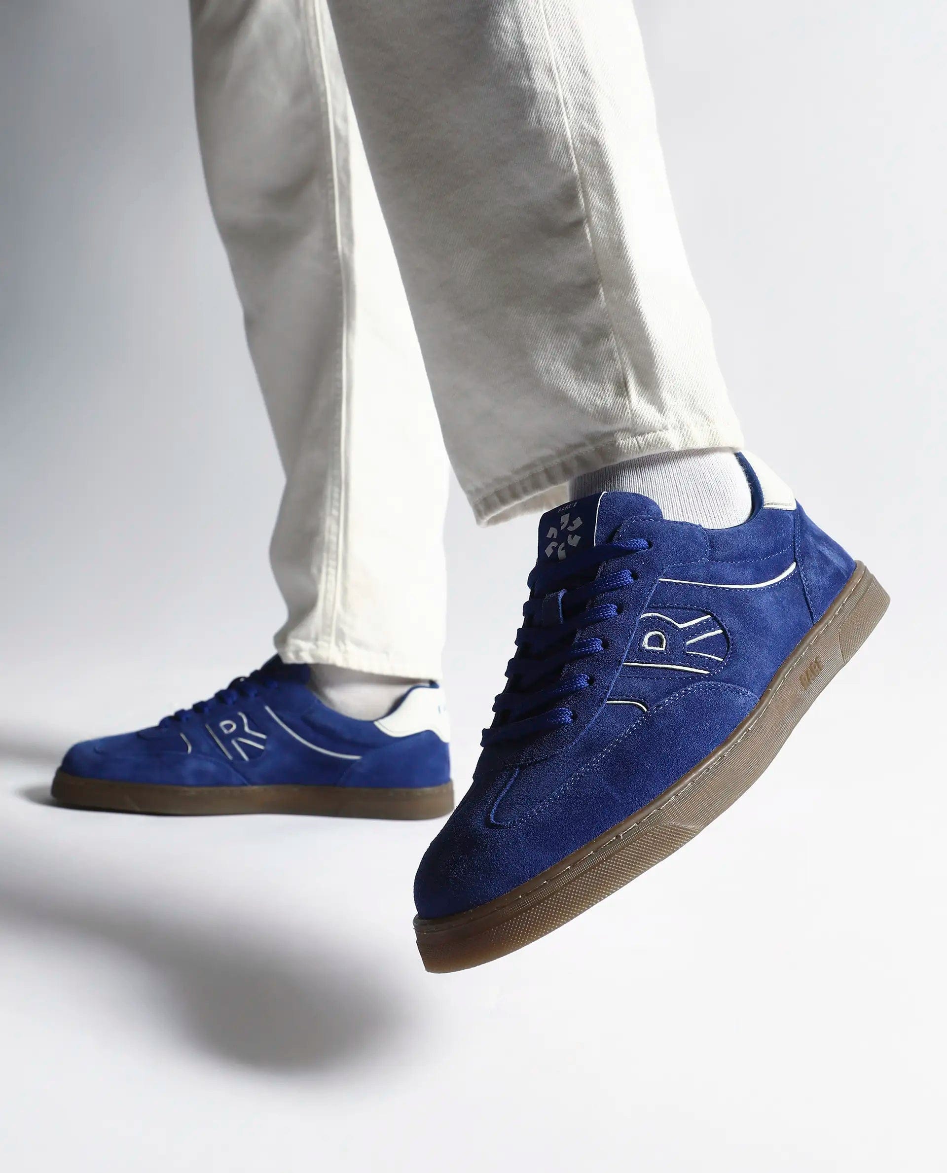 RAREZ Rare Rabbit Men Zenith Blue Leather Lace - Up Closure Shoes