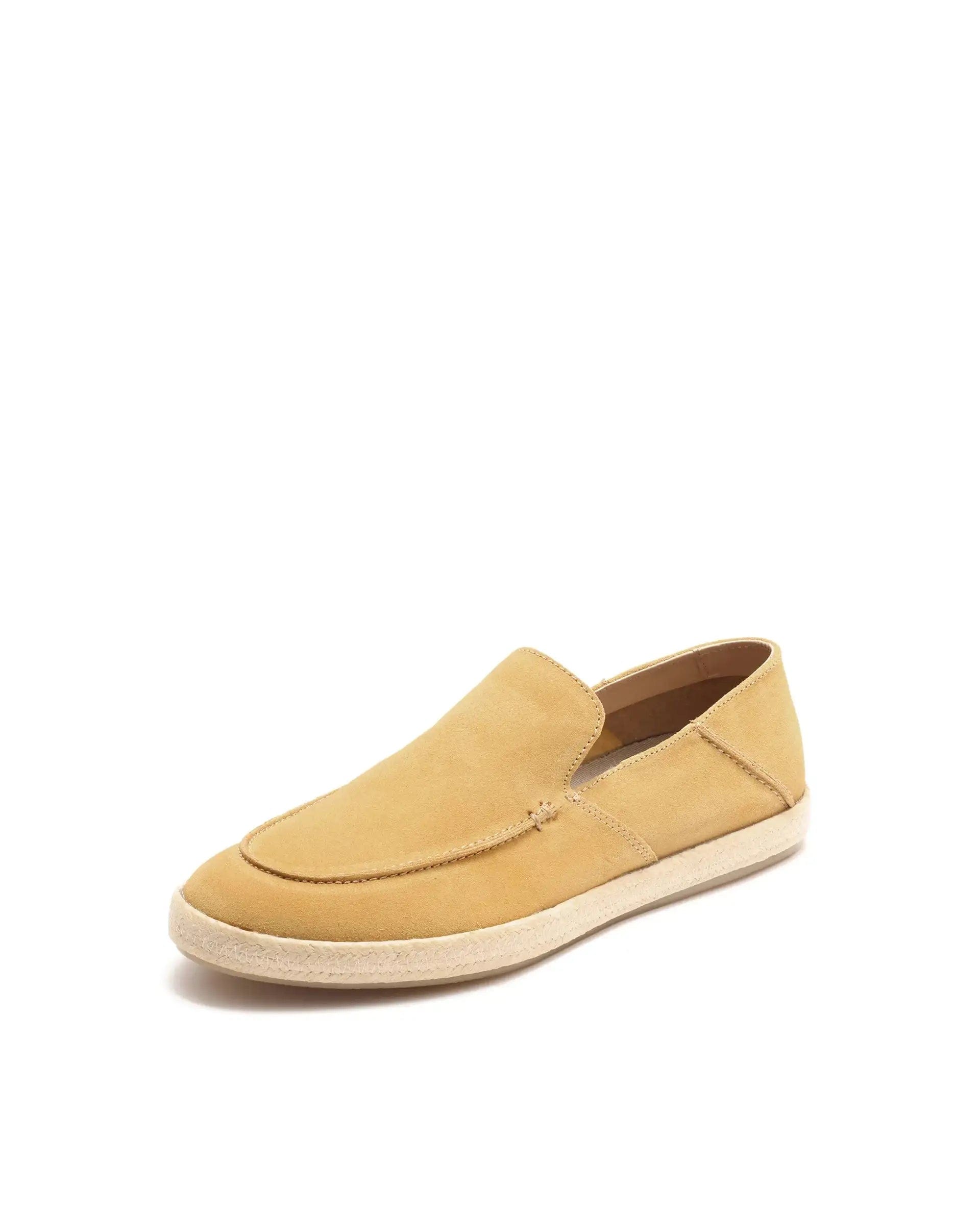 RAREZ Rare Rabbit Men Havana Mustard Yellow Suede Leather Slip - On Closure Shoes