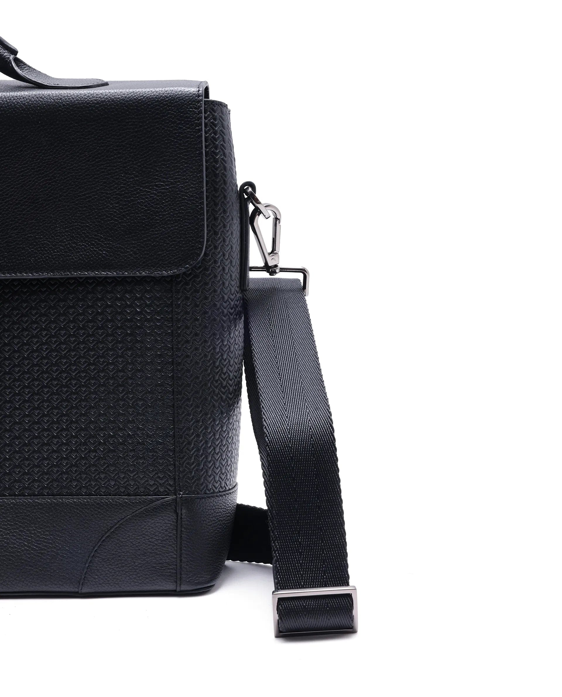 RARE Rabbit Men Sionis Black Leather Bags (Limited Edition)