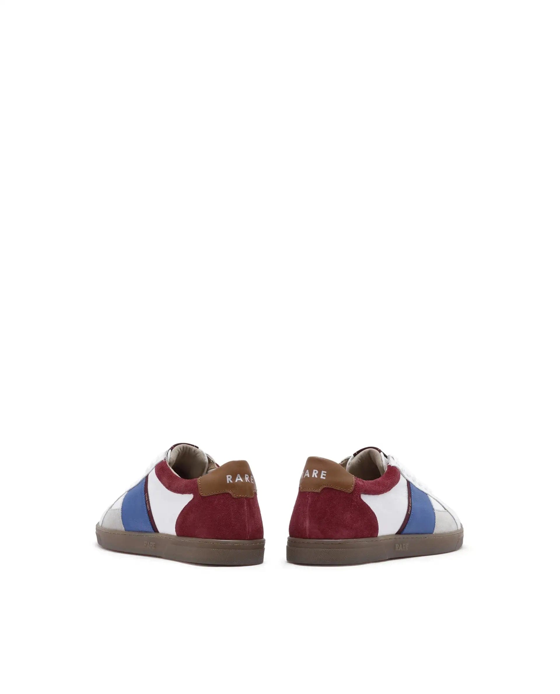 RAREZ Rare Rabbit Men Luna White Genuine Milled Leather And Premium Suede Colorblocked Lace - Up Shoes