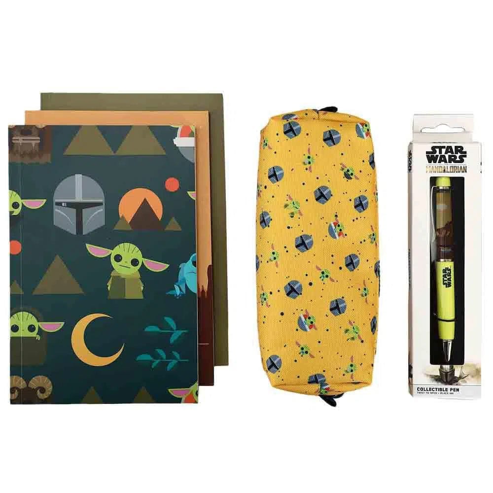 Bioworld Star Wars: The Mandalorian - Grogu Stationery Gift Set - Bioworld - Notebooks, Pencil Pouch, Floaty Pen