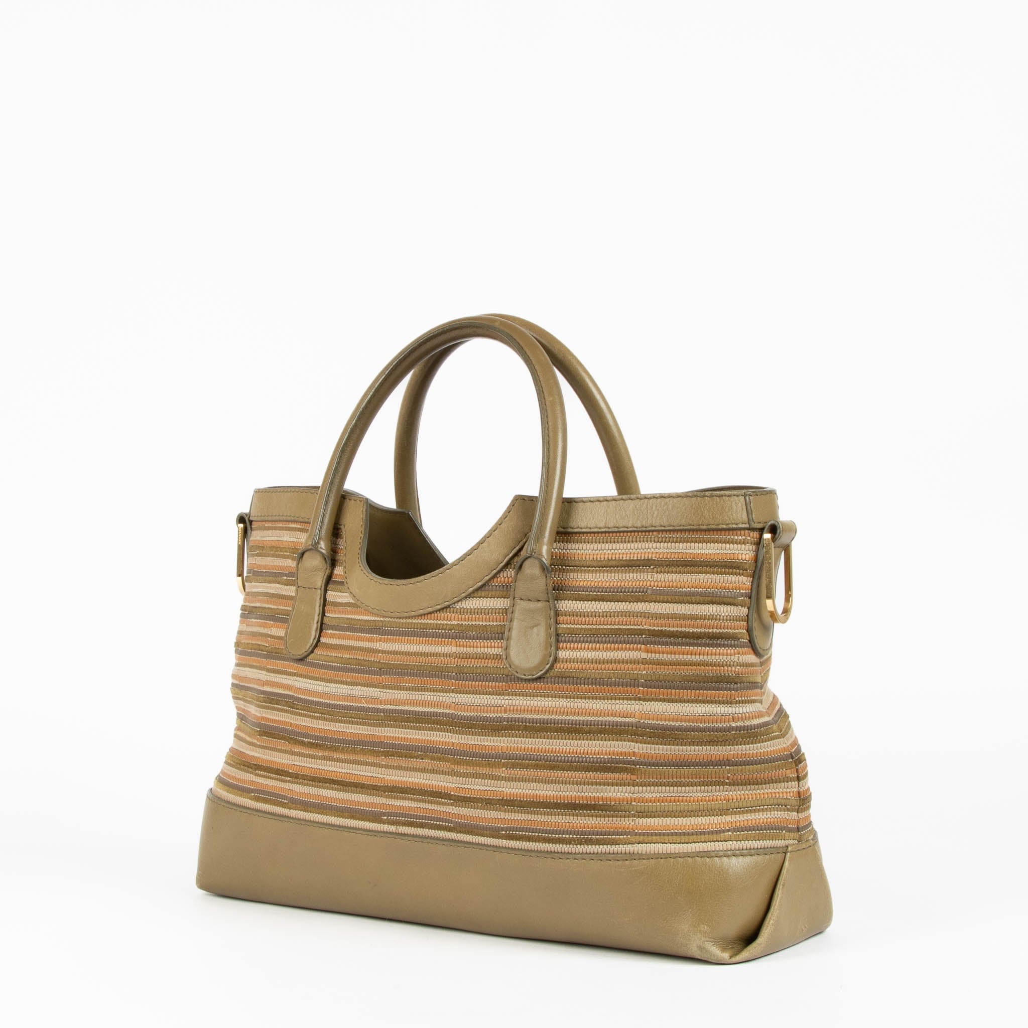 Delvaux Brown Multicolor Toile de Cuir Palais Bag