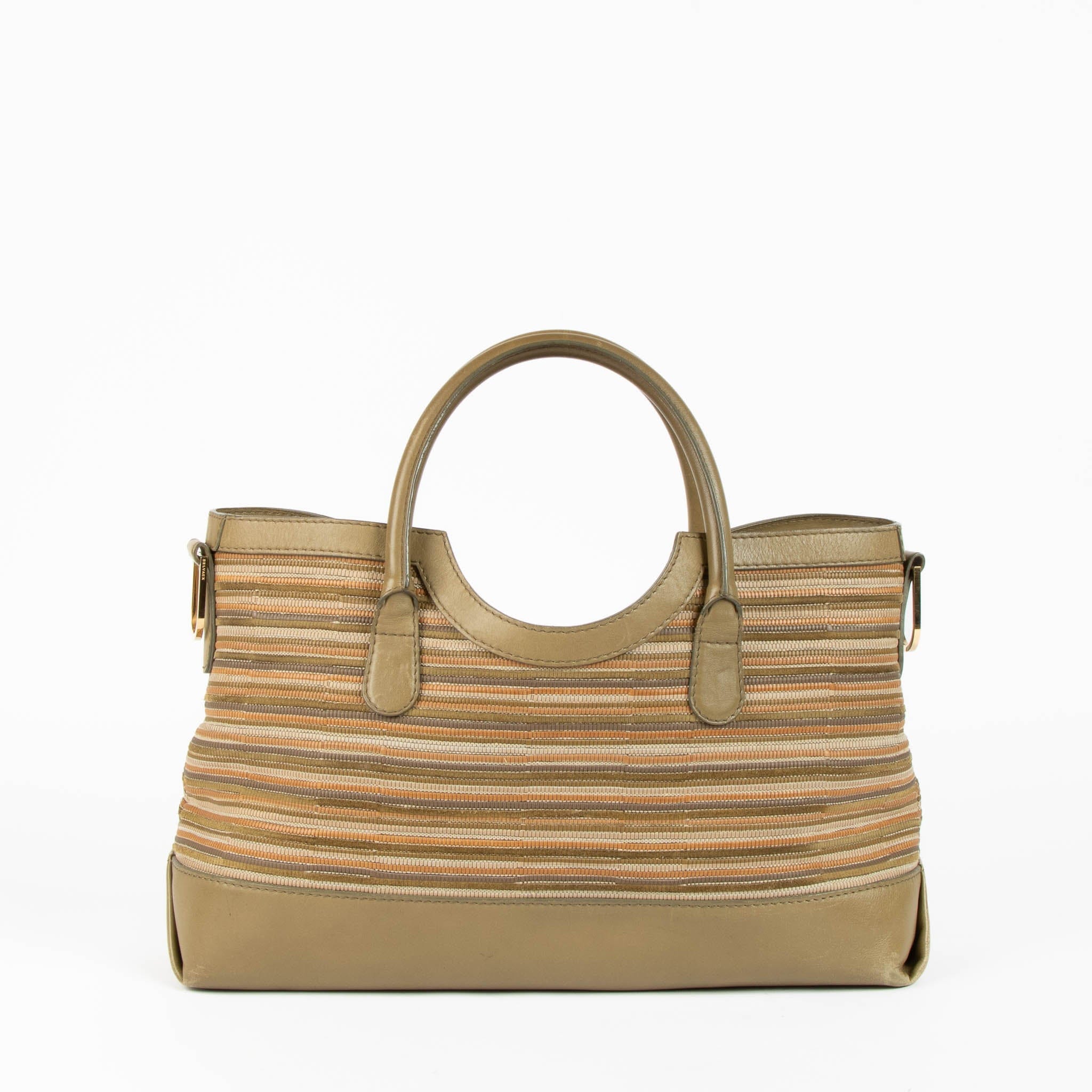 Delvaux Brown Multicolor Toile de Cuir Palais Bag