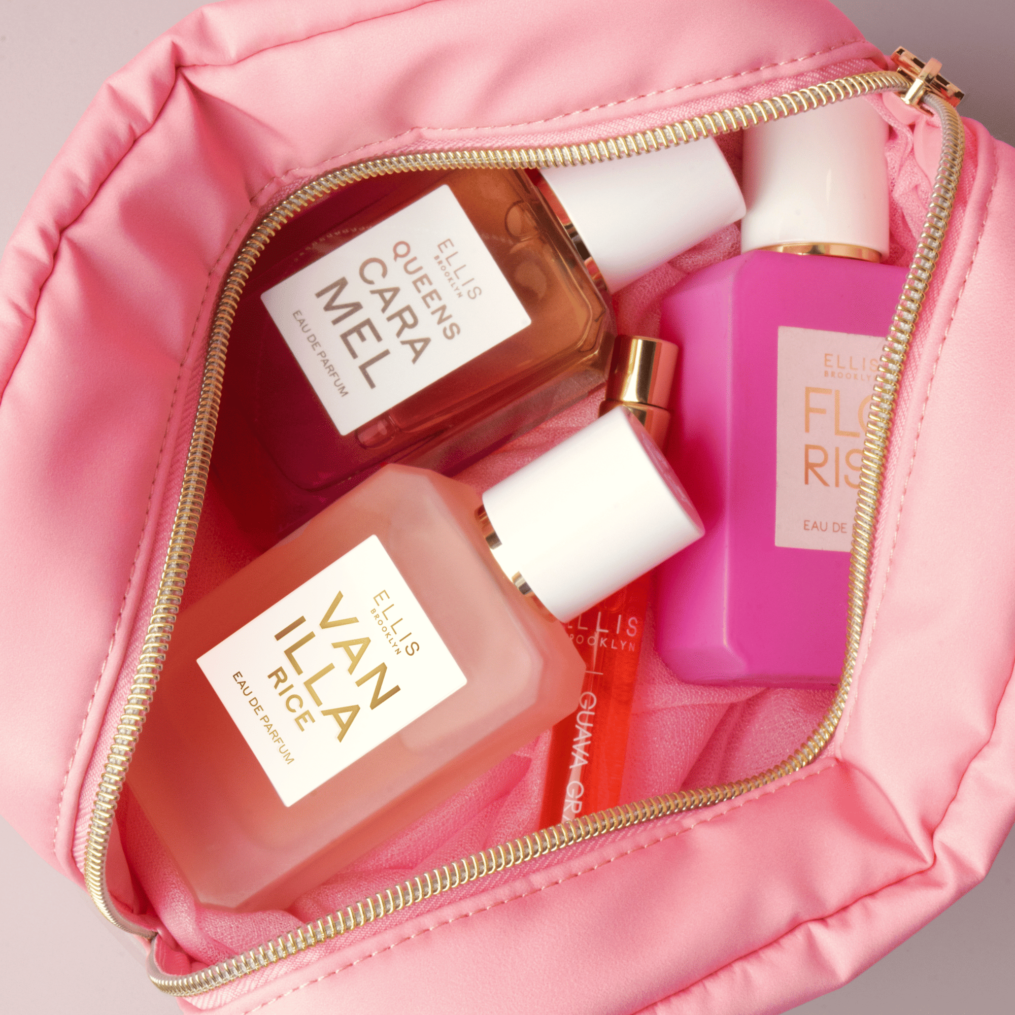Ellis Brooklyn Pink Puffy Cosmetic Bag