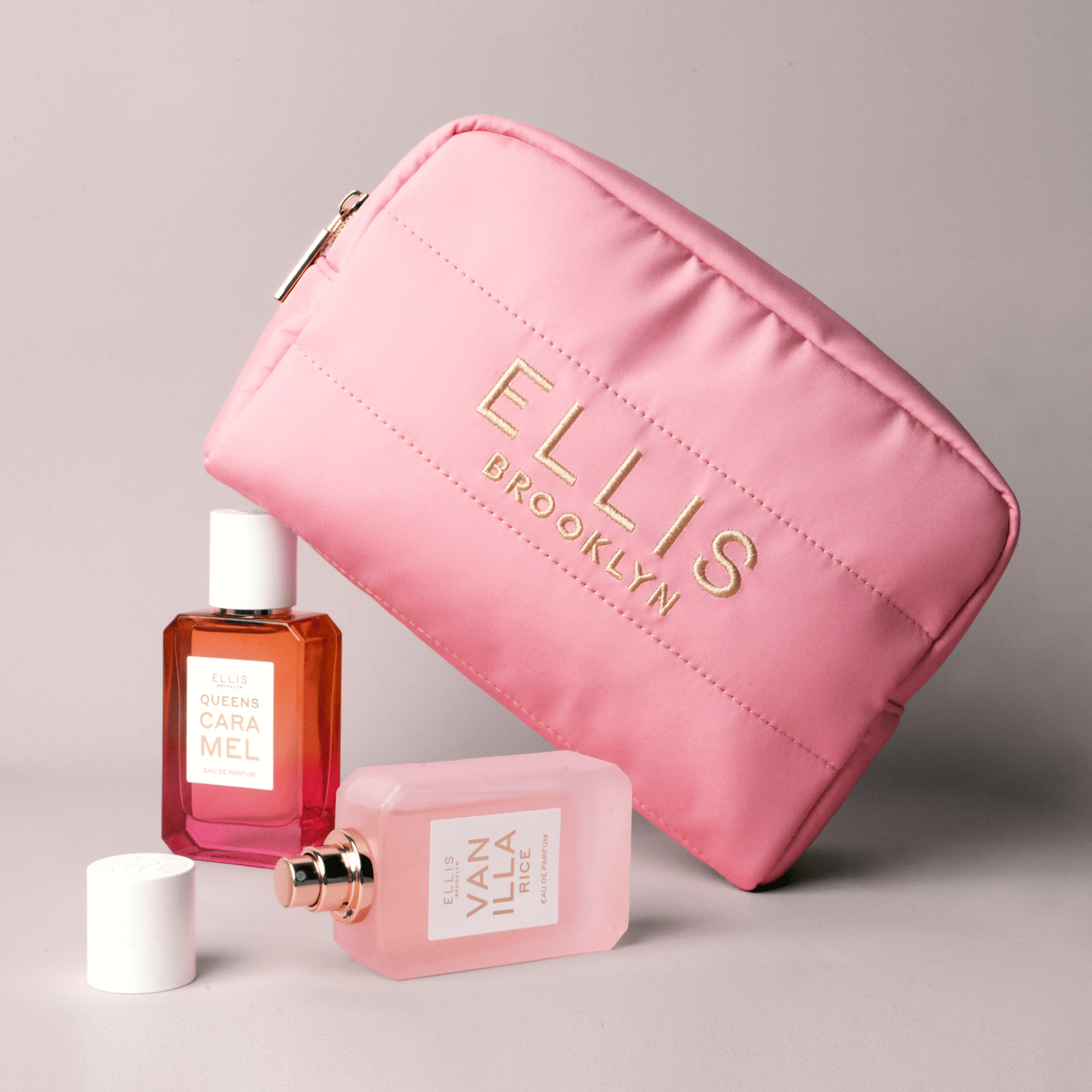 Ellis Brooklyn Pink Puffy Cosmetic Bag