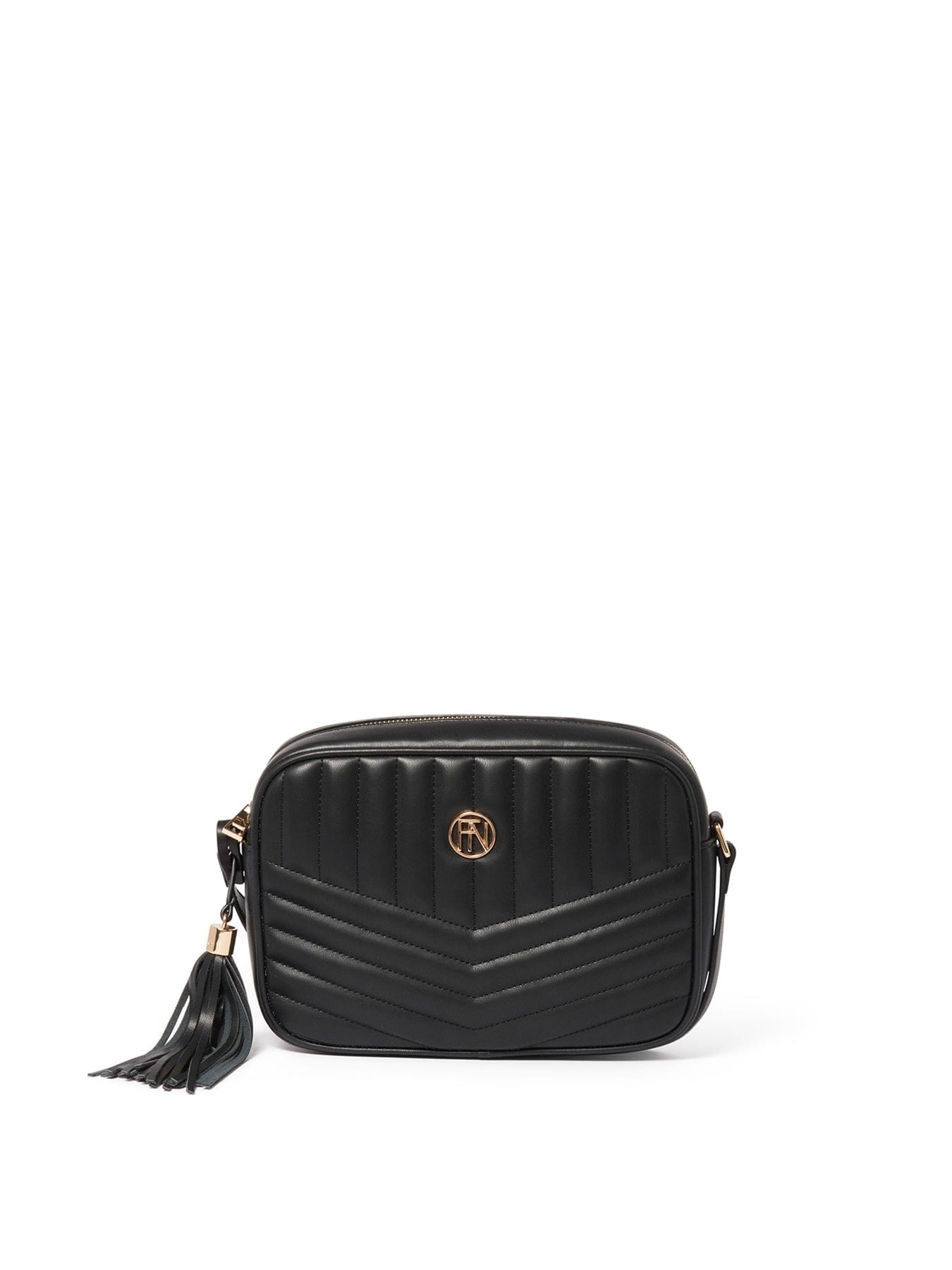 Forever New Signature Quinn Quilted Camera Bag Black