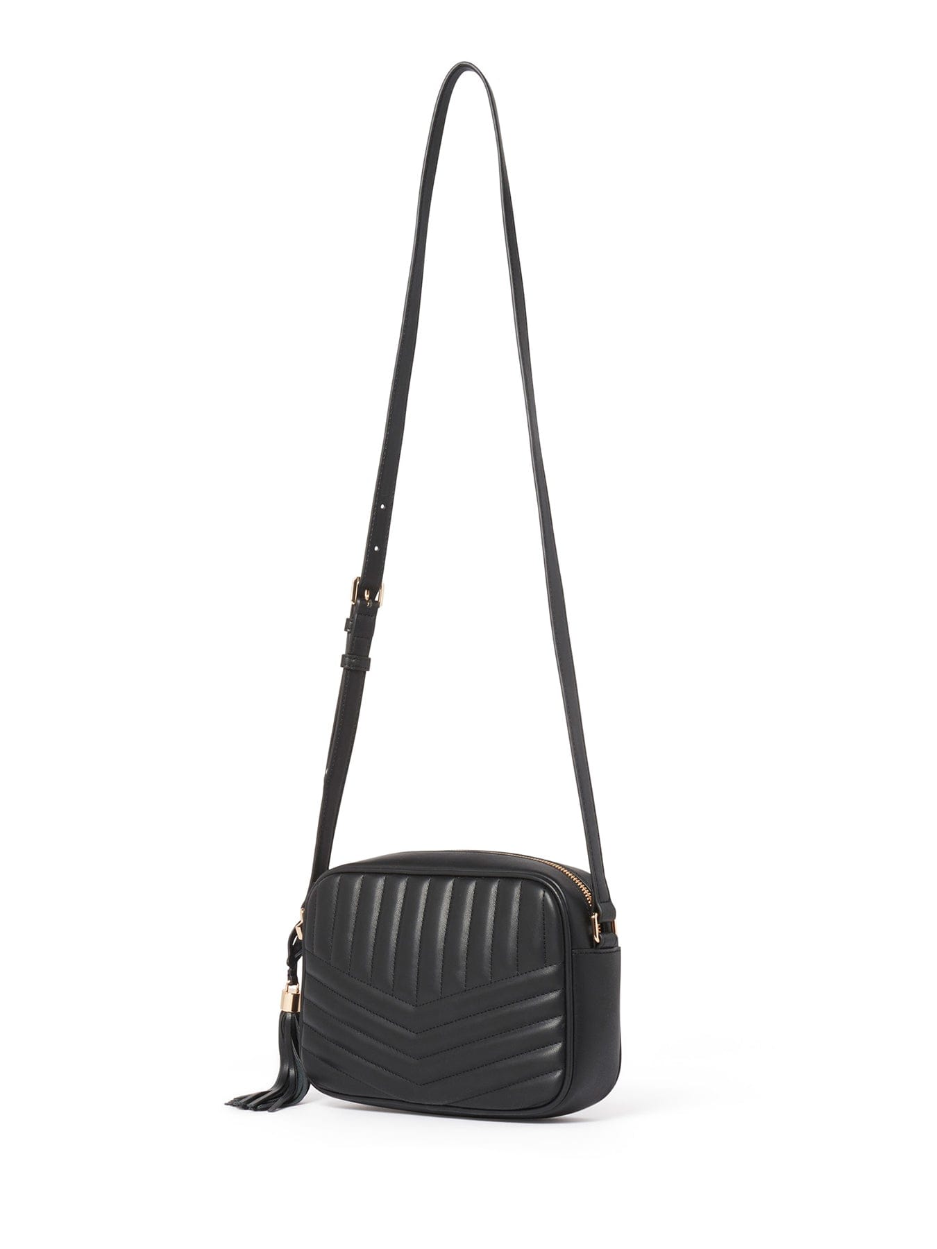 Forever New Signature Quinn Quilted Camera Bag Black