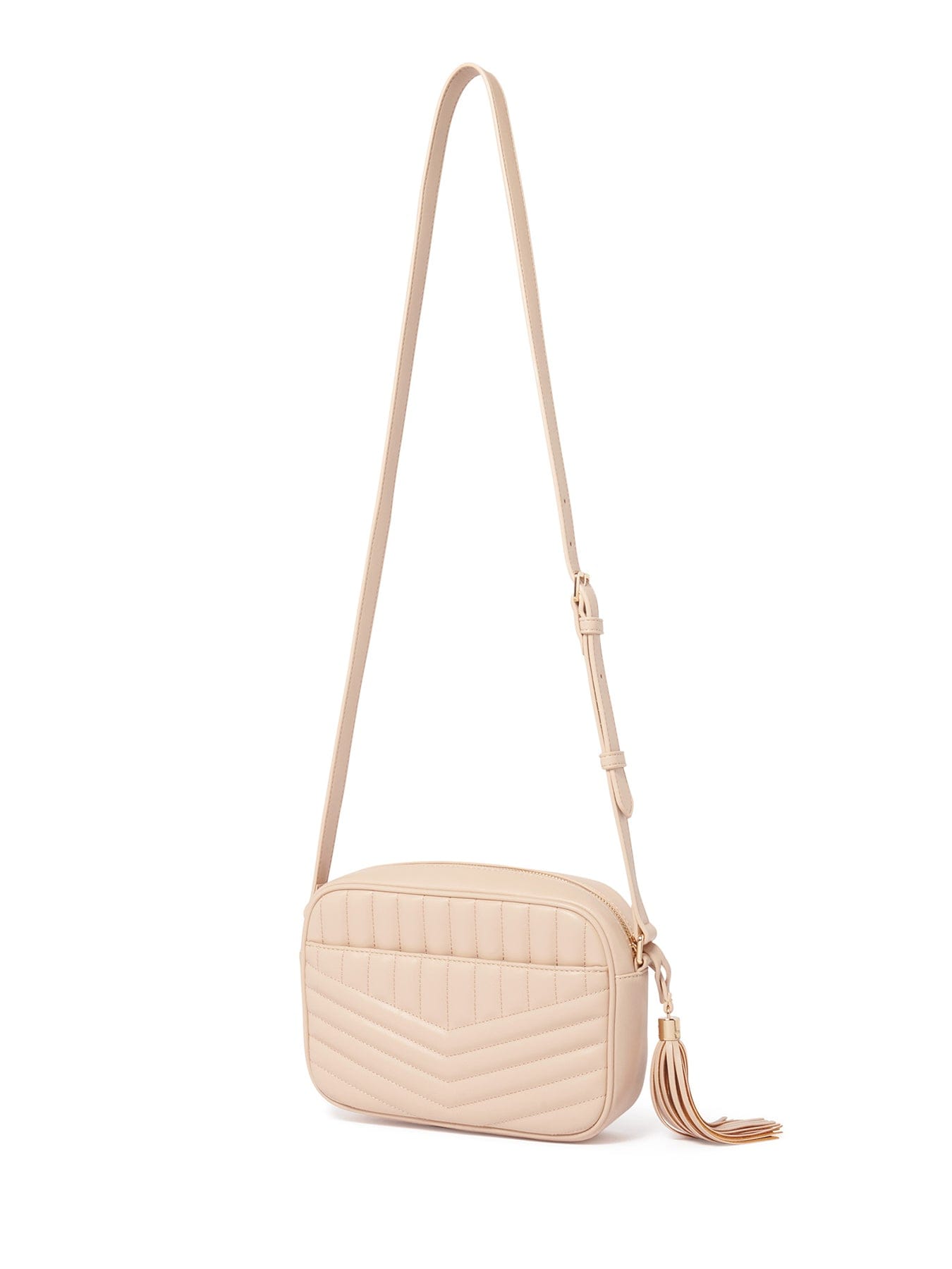 Forever New Signature Quinn Quilted Camera Bag Nude