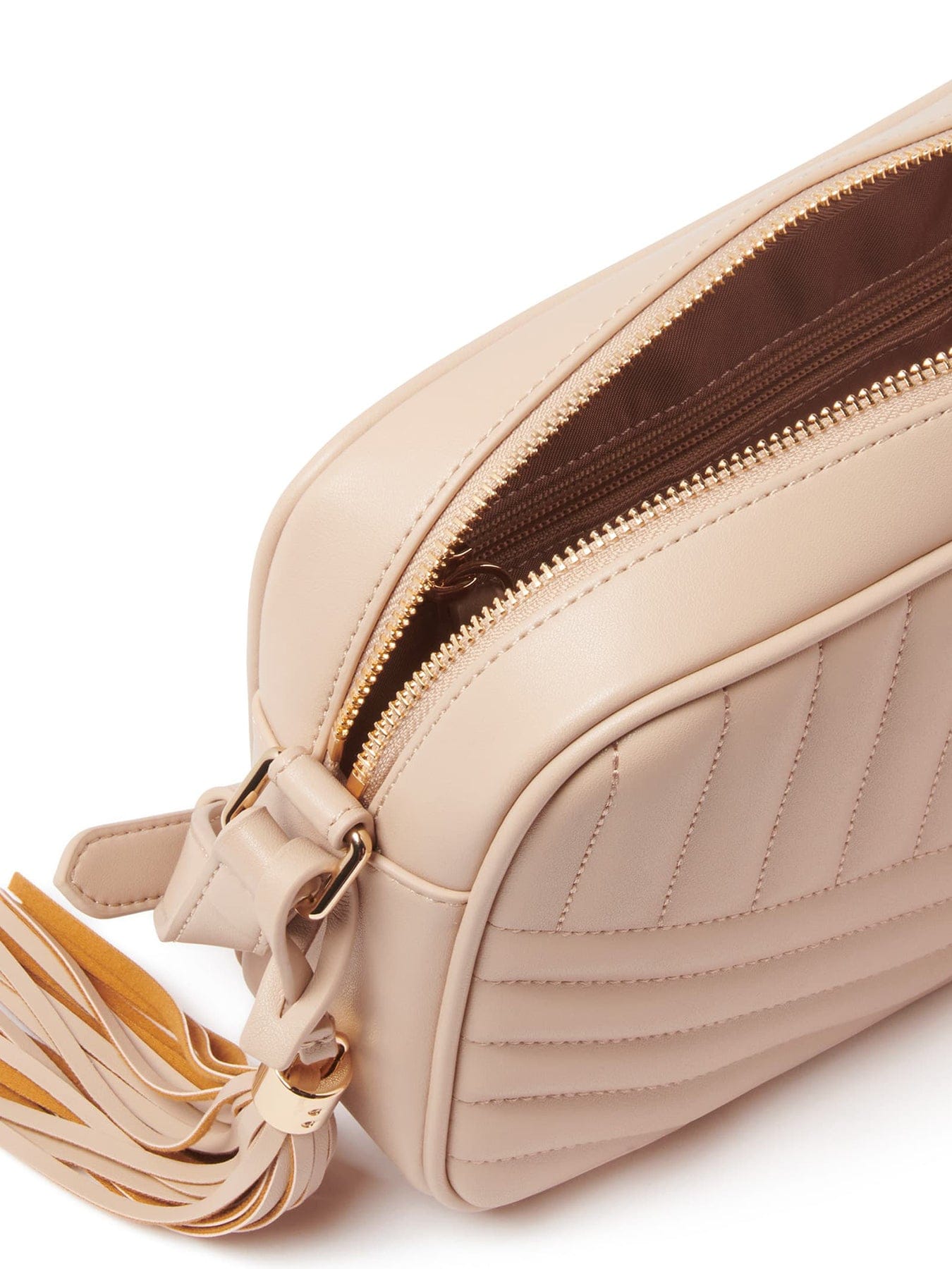 Forever New Signature Quinn Quilted Camera Bag Nude