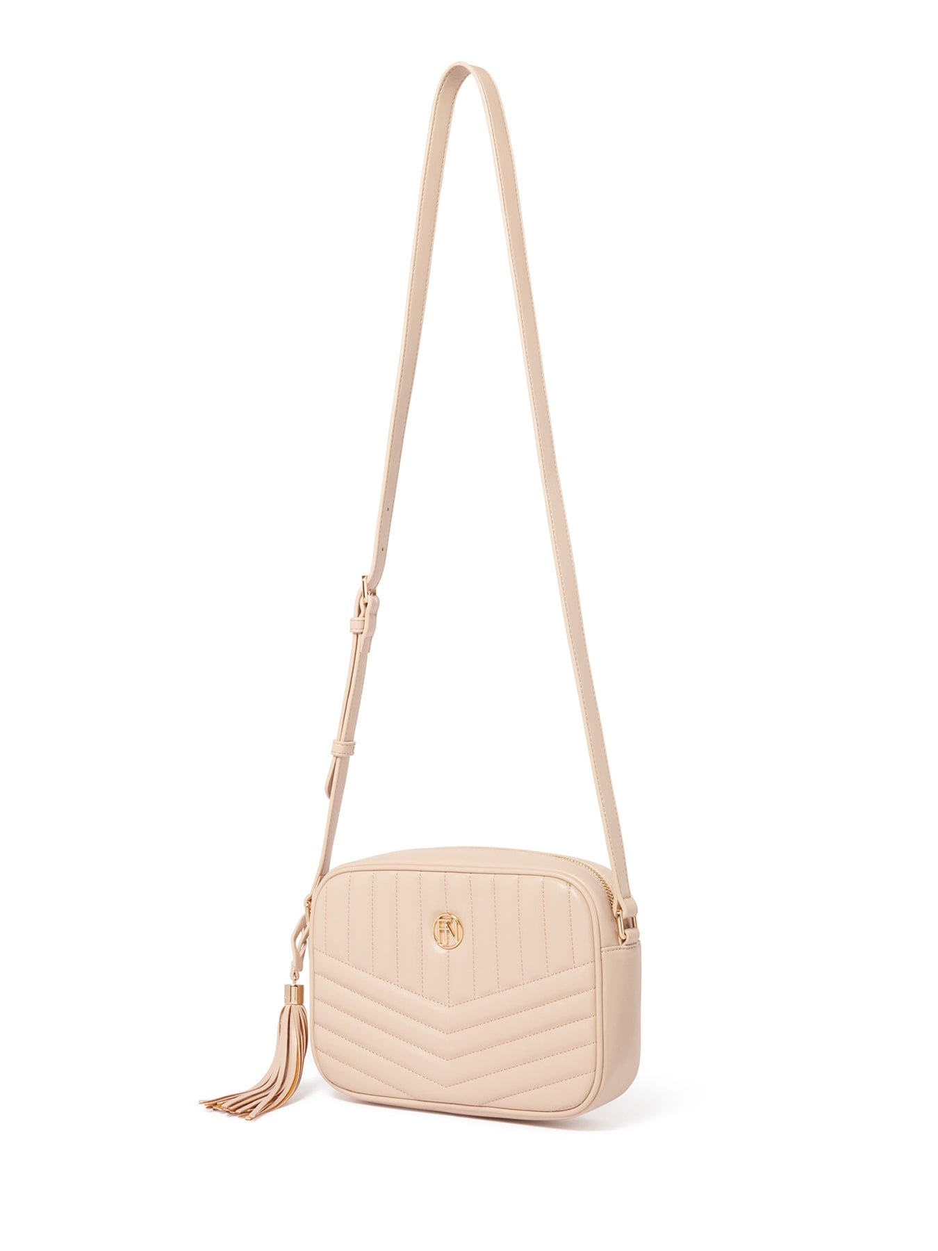 Forever New Signature Quinn Quilted Camera Bag Nude