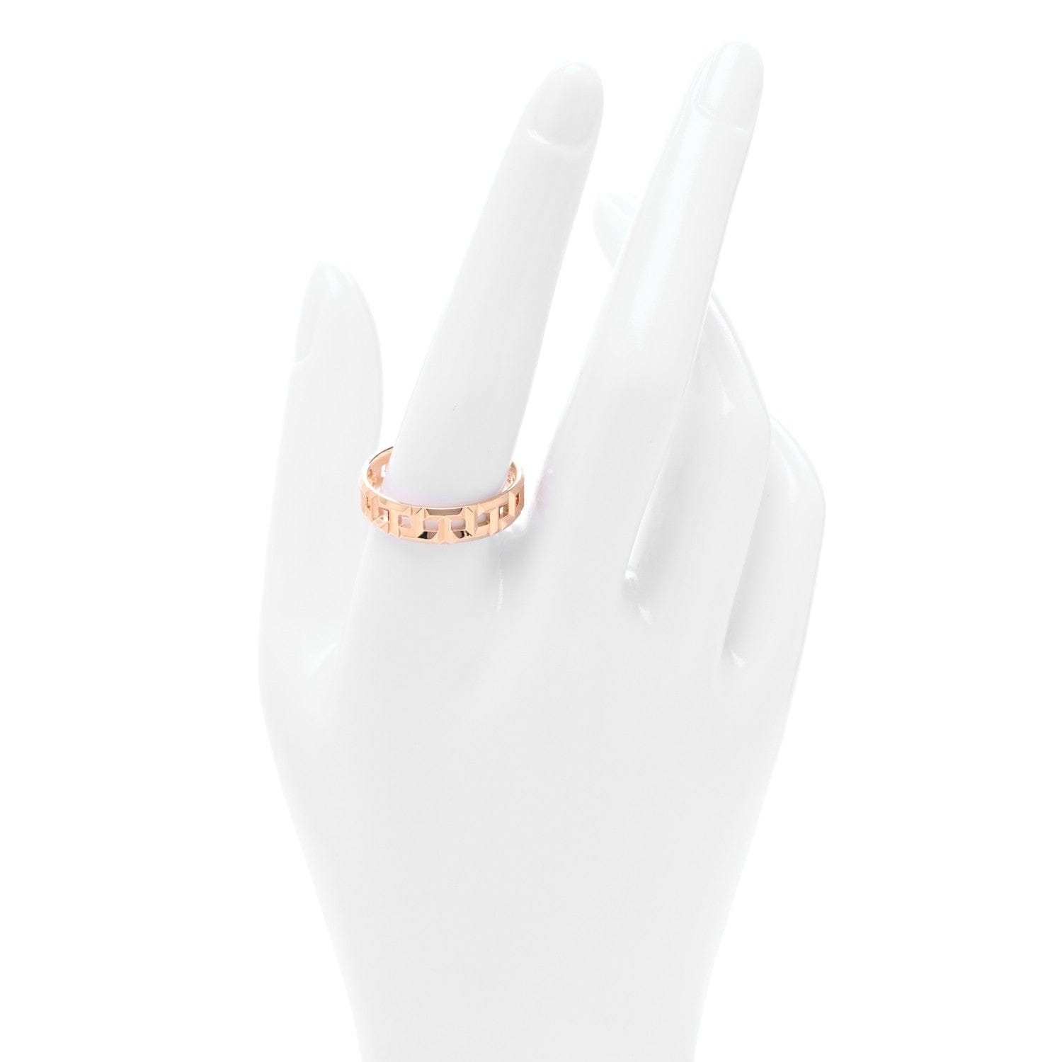 Tiffany 18K Rose Gold T True Wide Ring 63 10.25