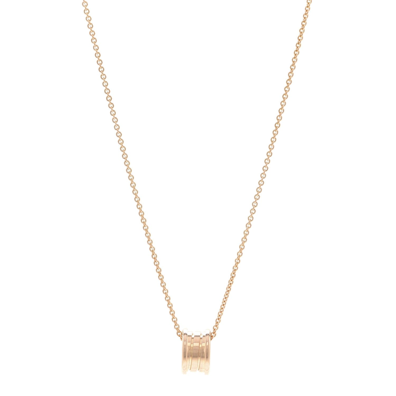Bulgari 18K Rose Gold B.Zero1 Pendant Necklace