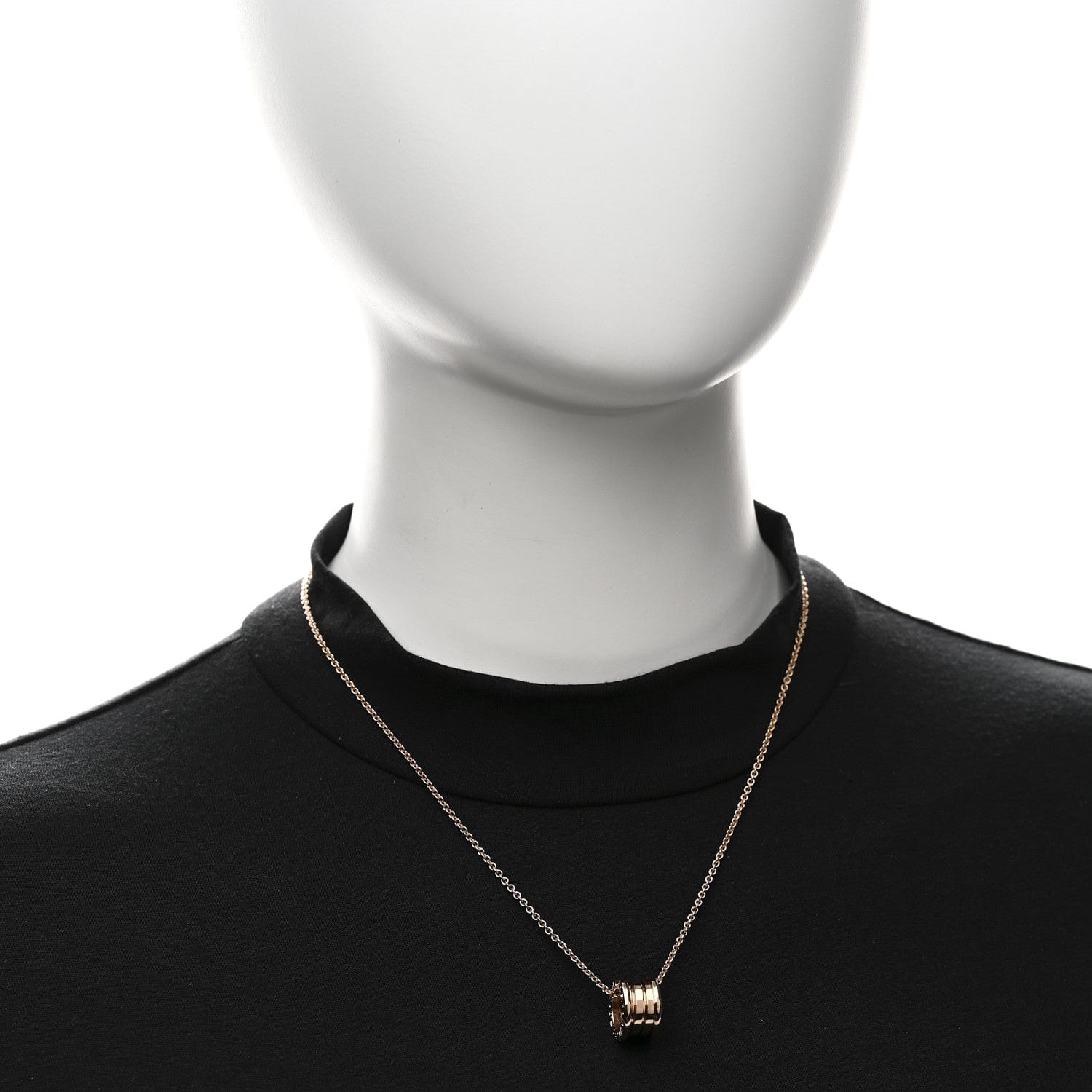 Bulgari 18K Rose Gold B.Zero1 Pendant Necklace