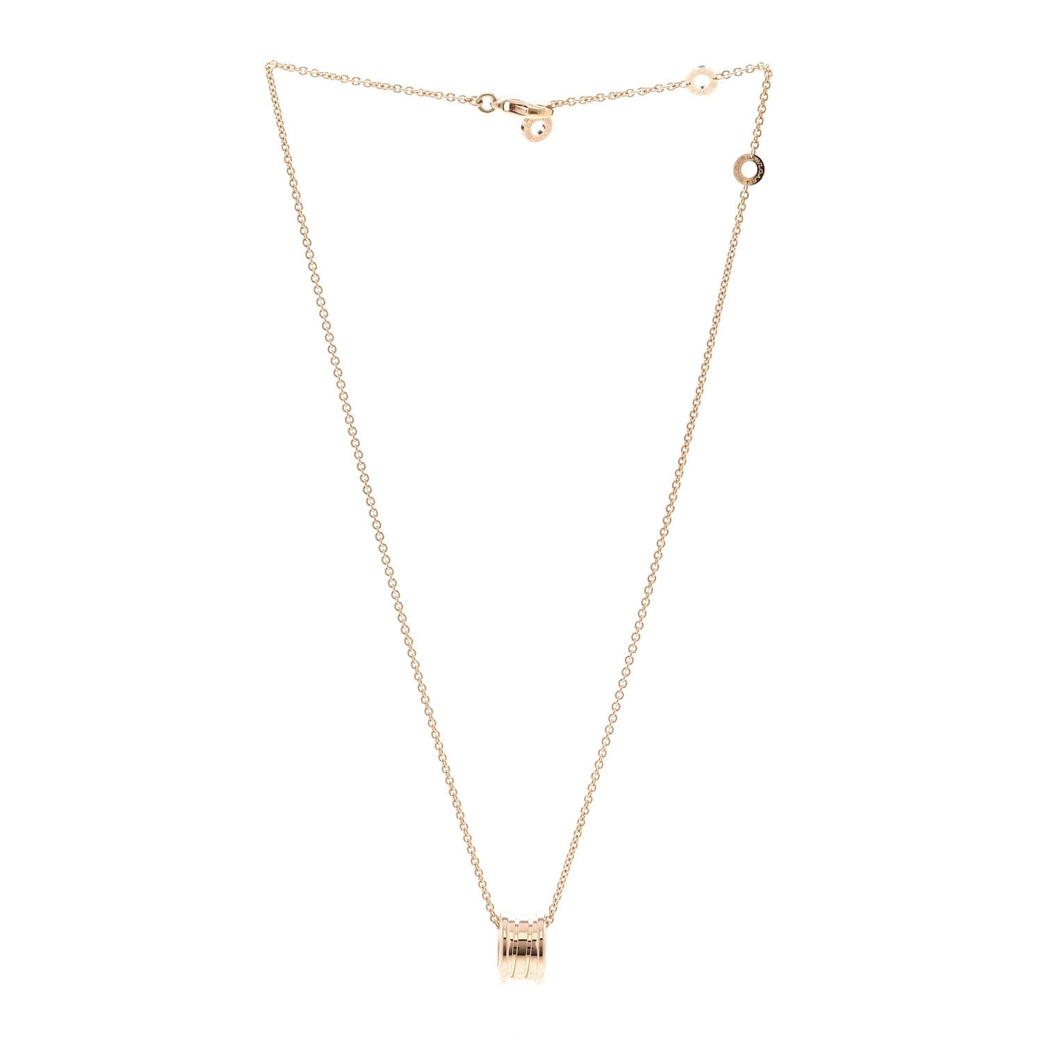 Bulgari 18K Rose Gold B.Zero1 Pendant Necklace