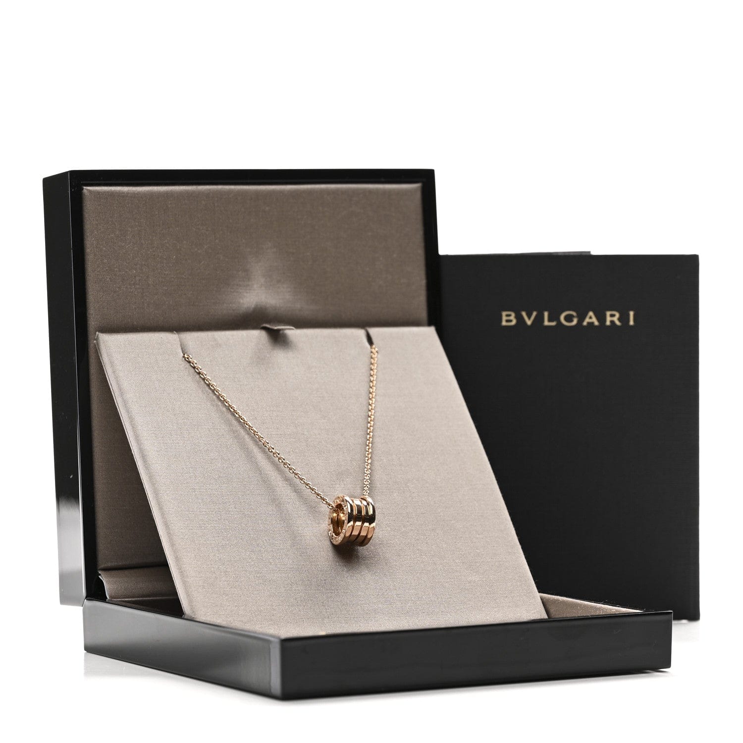 Bulgari 18K Rose Gold B.Zero1 Pendant Necklace