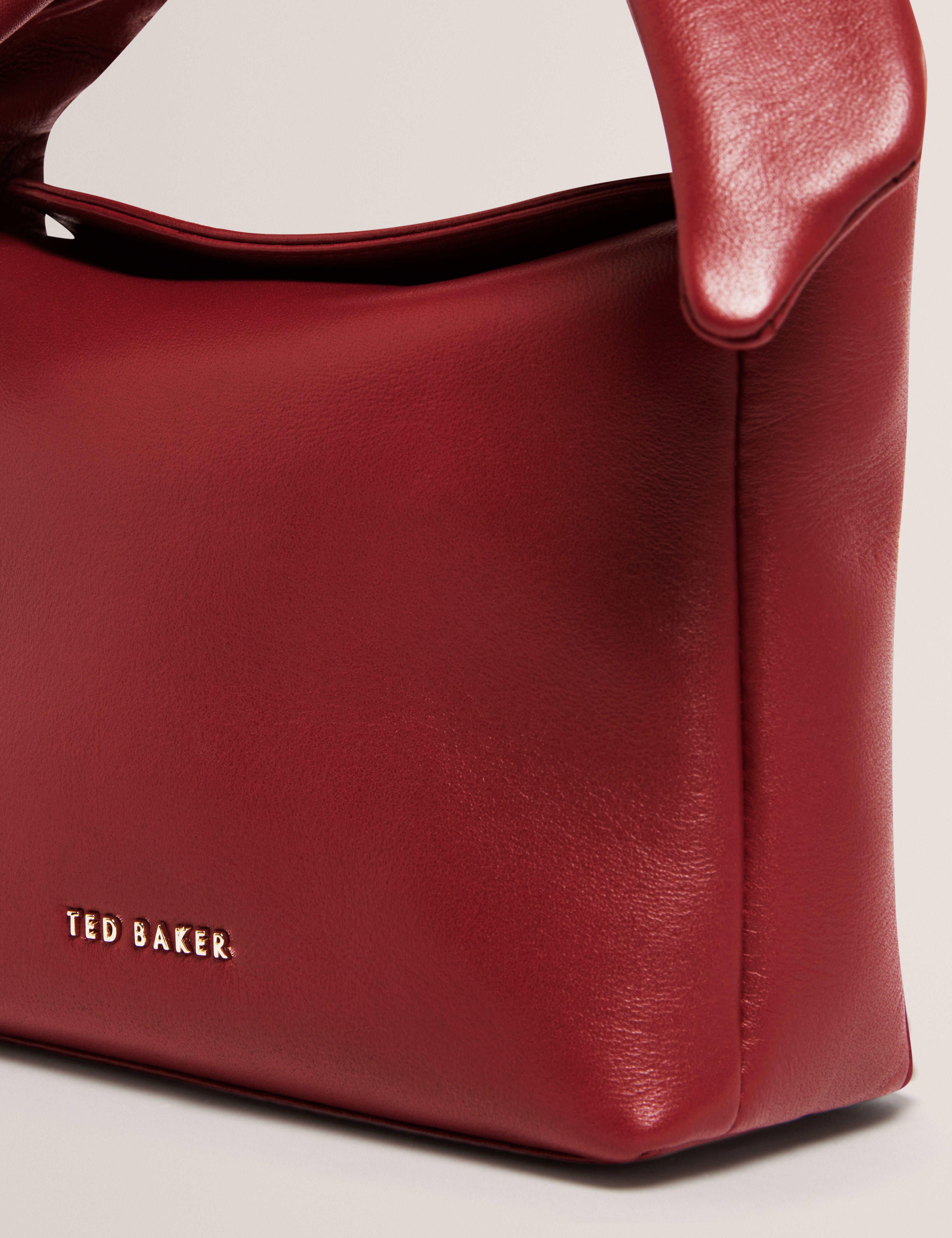 SOFT Niyal Soft Knot Bow Leather Xbody Bag Dk - Red