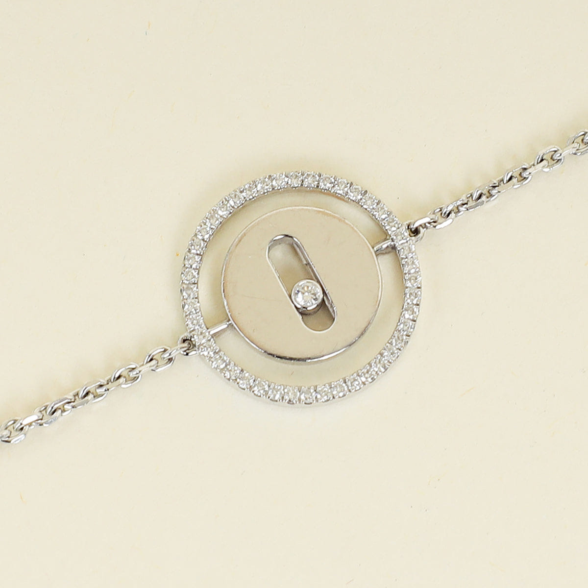 Messika 18K White Gold Diamond Lucky Move Bracelet
