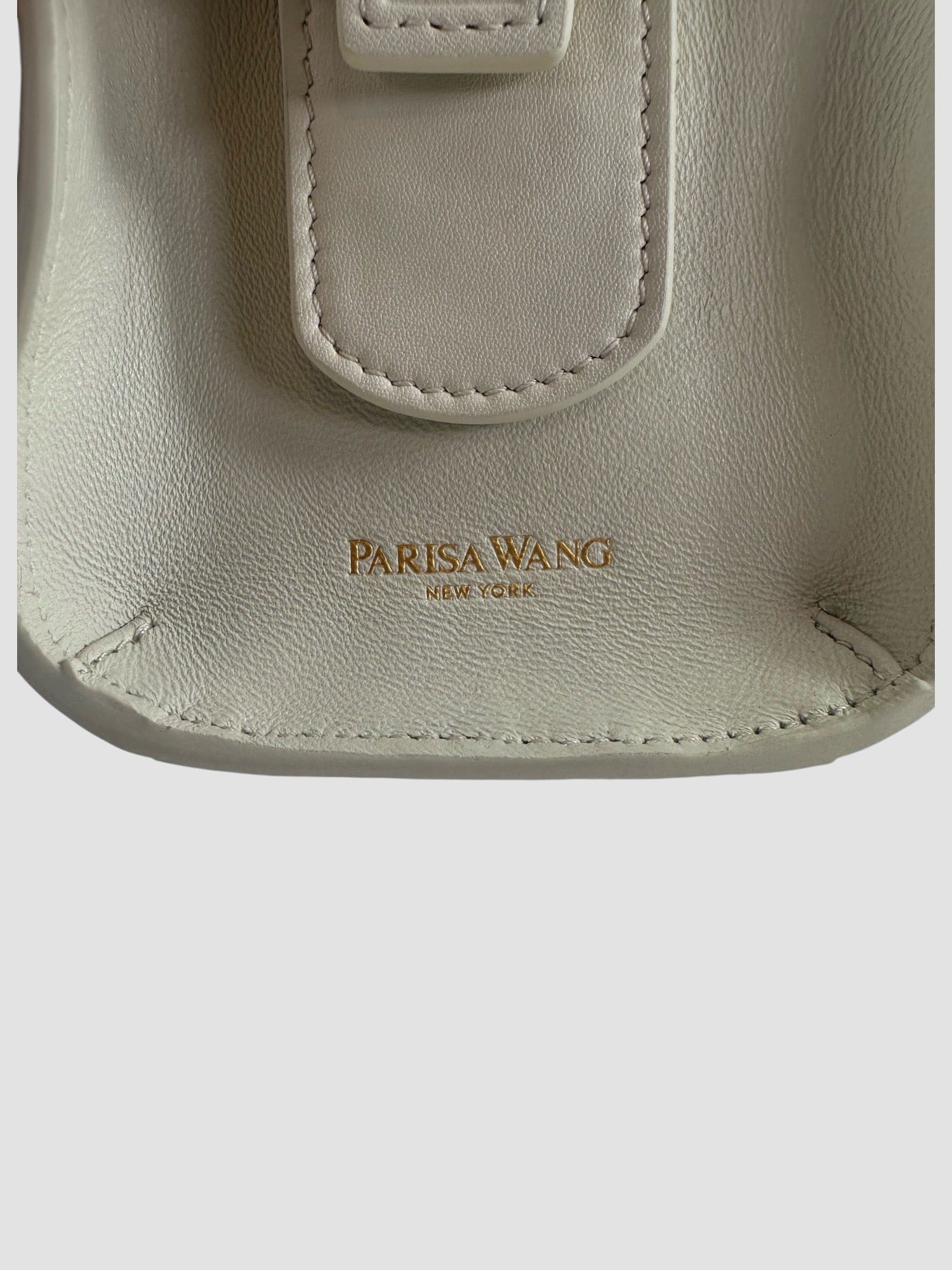 Parisa Wang Size Off White Leather Gabrielle East West