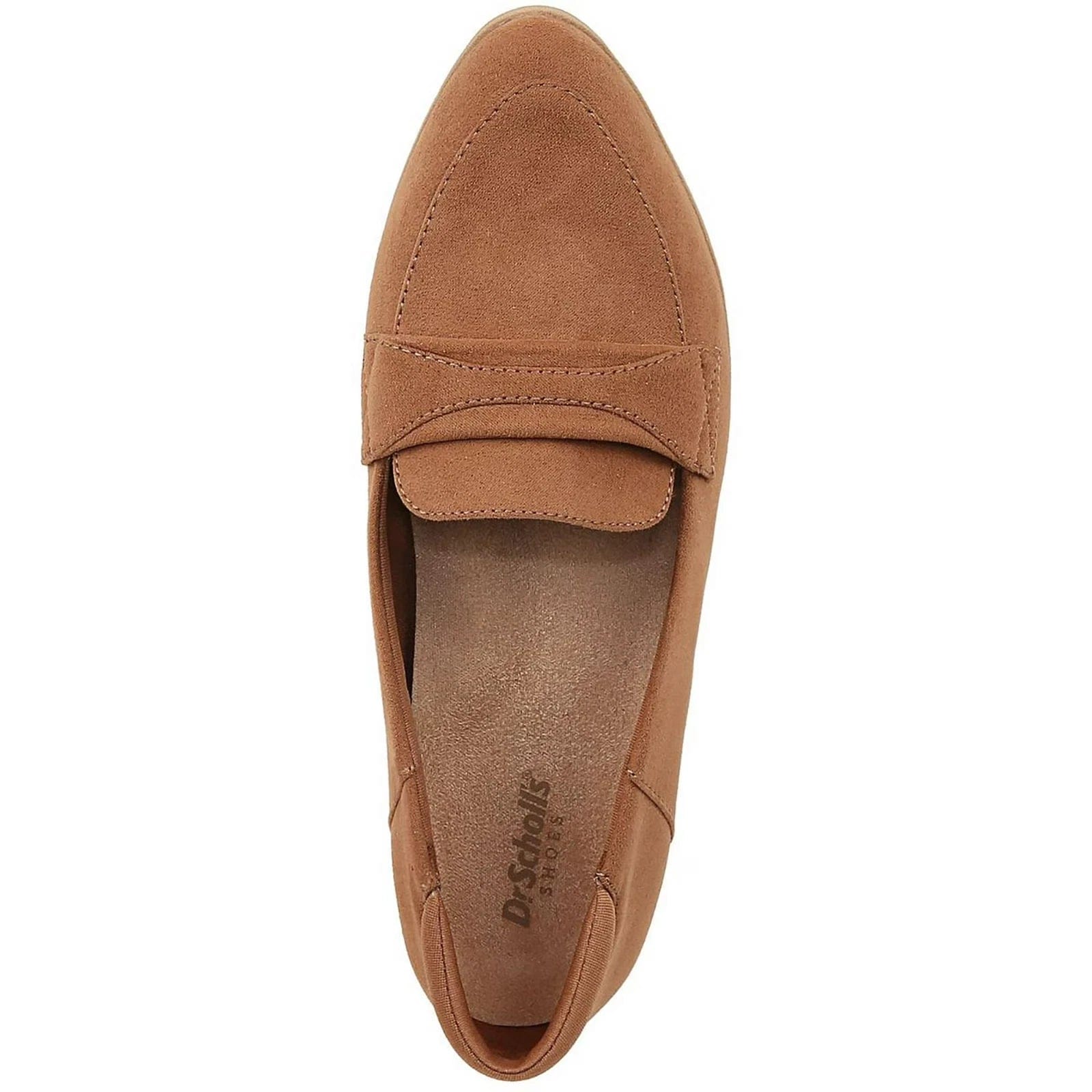 Scholl Dr. Scholl's Emilia Loafer Womens Wide Brown Faux Suede Slip On Shoes HAM697