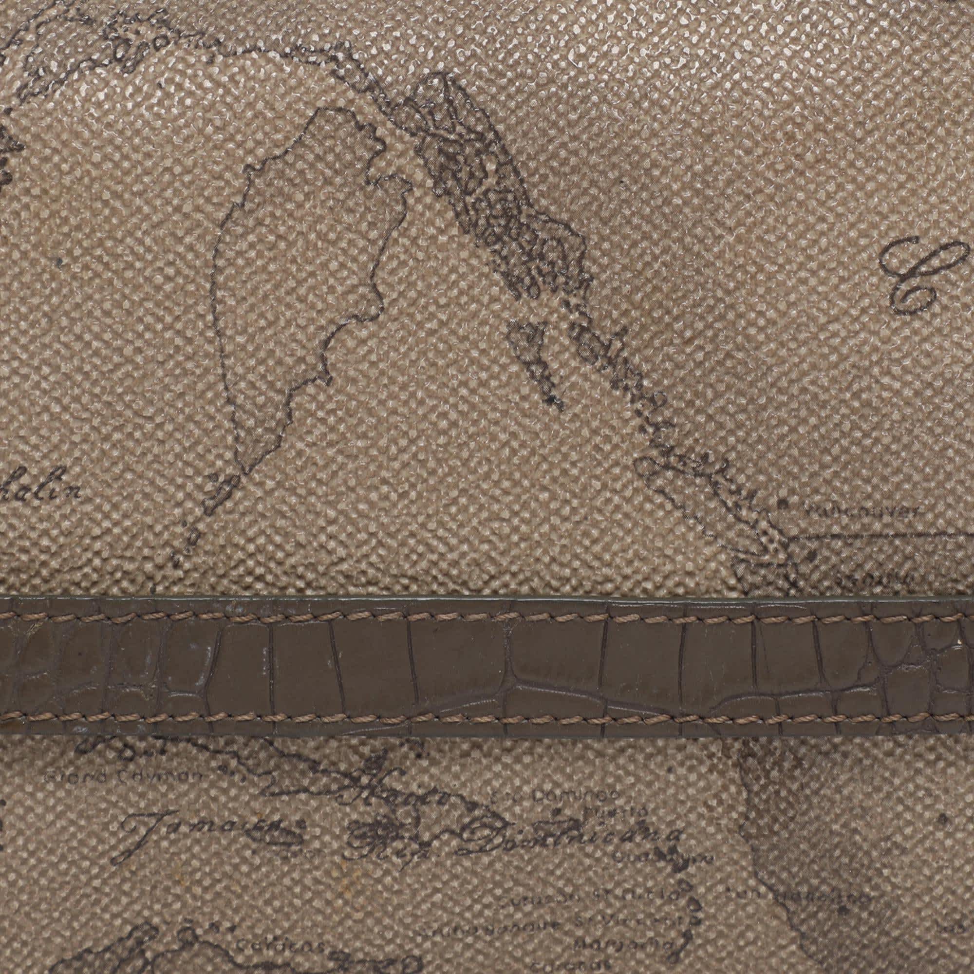 Alviero Martini 1A Classe Beige Coated Canvas Clutches