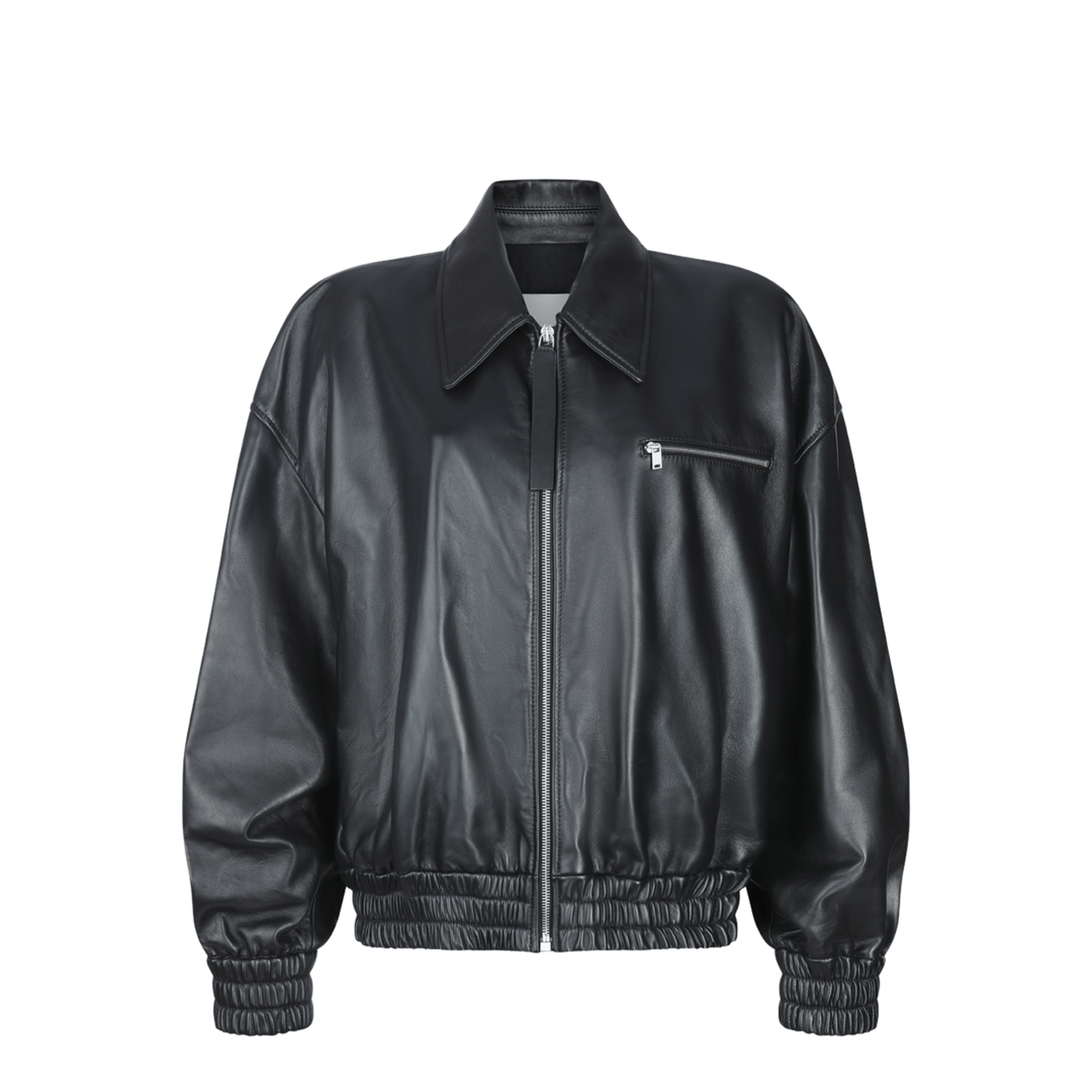 Jil Sander Blouson Leather Jacket Black