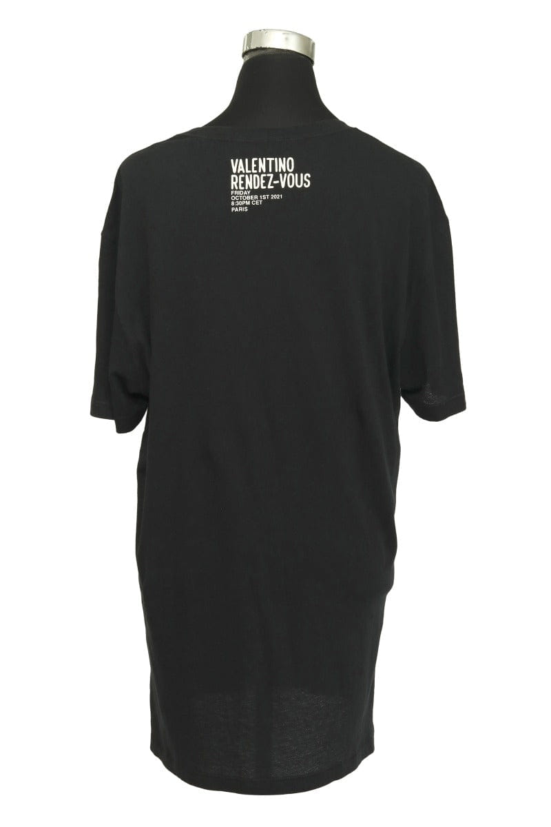 Valentino Garavani Size L Archive 1971 Black Graphic T - Shirt