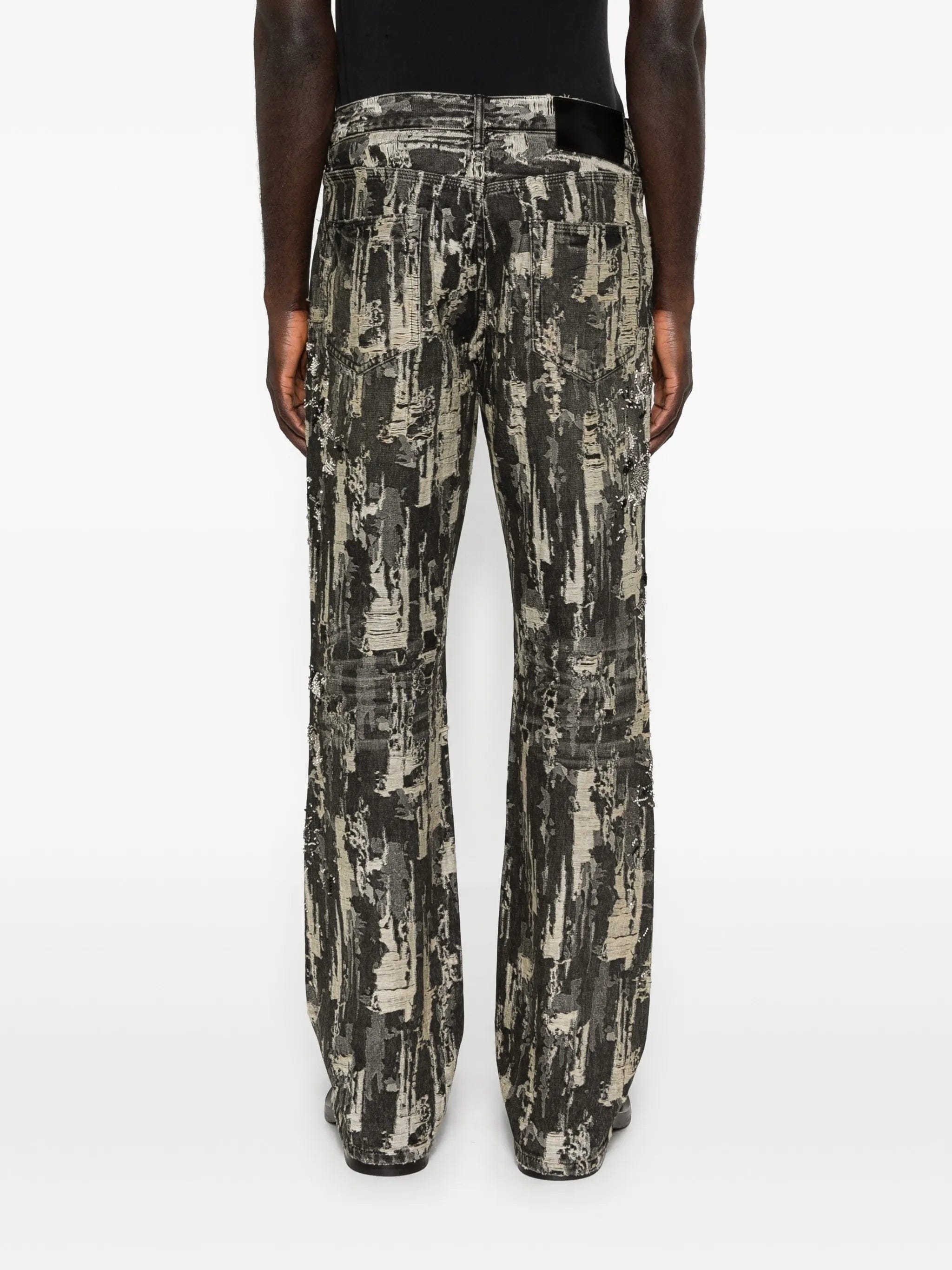 Purple Brand P026 beaded destroyed baggy jeans