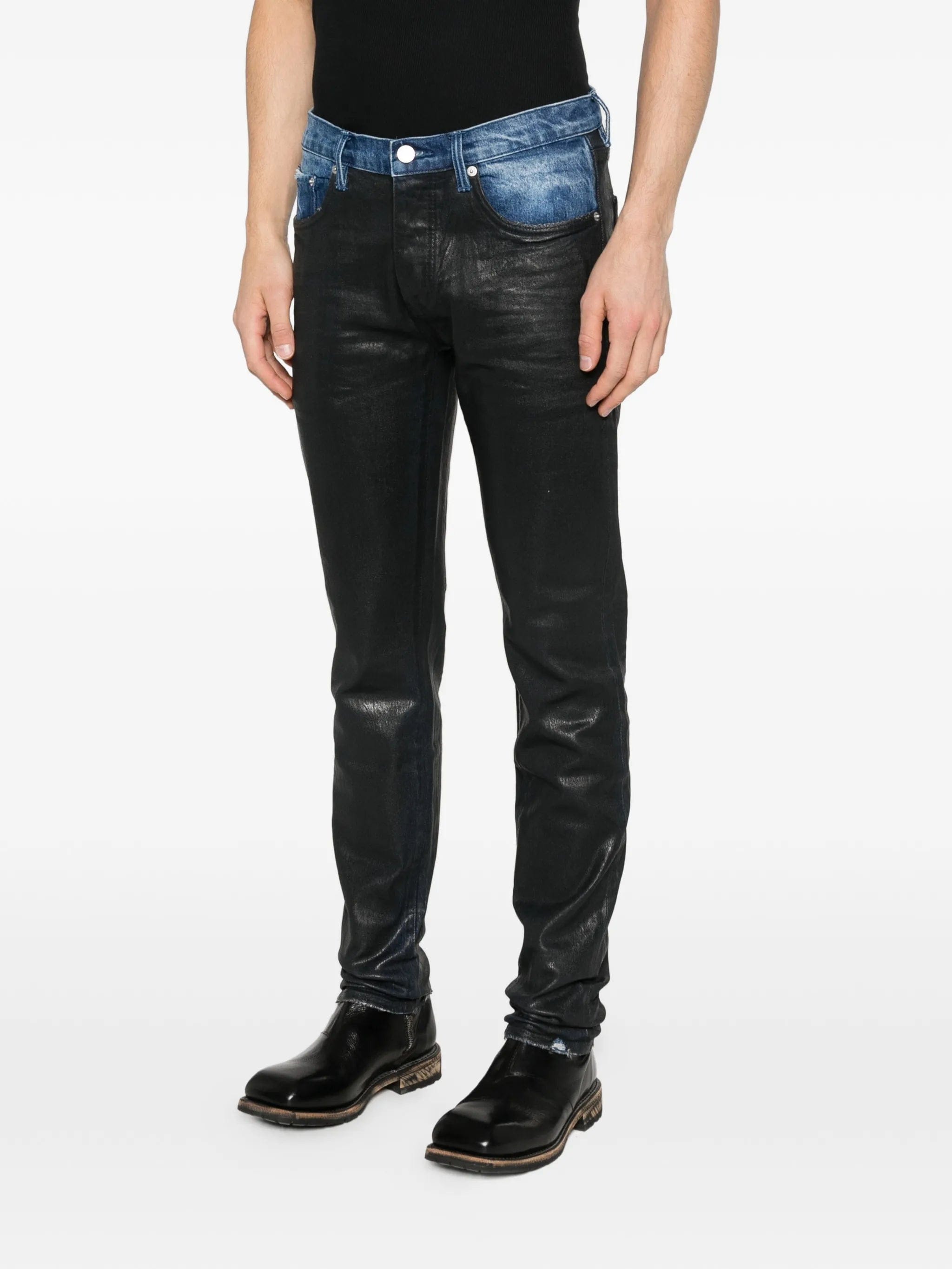Purple Brand P001 coated skinny jeans