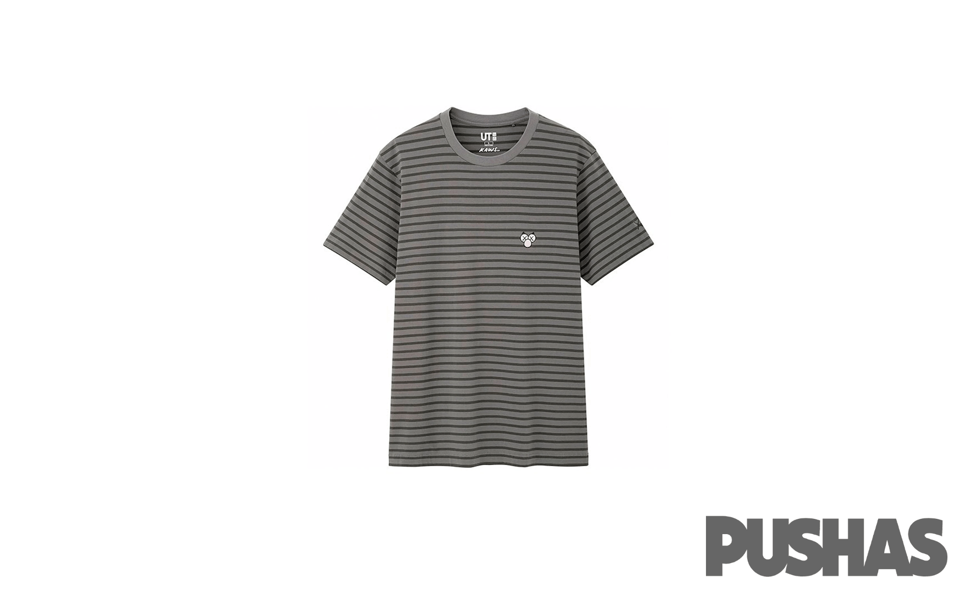 KAWS x Uniqlo BFF Striped T - Shirt Dark Grey (2019)