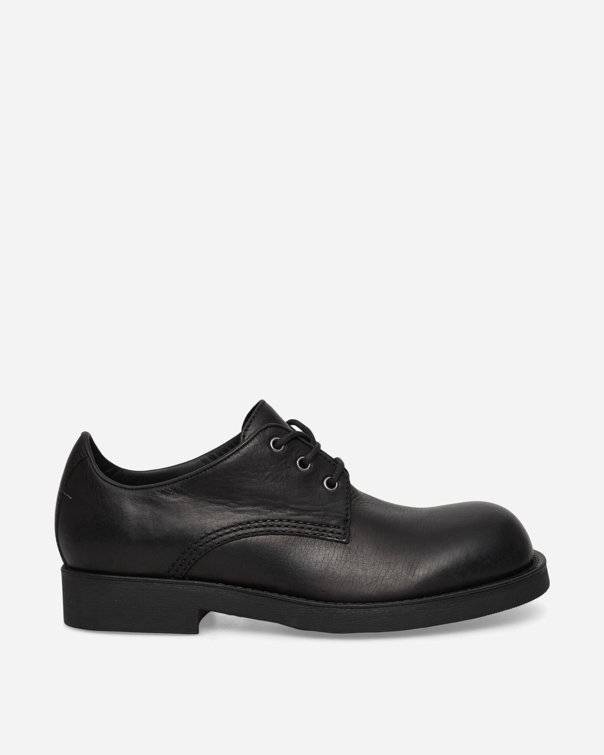 MM6 Maison Margiela Leather Biker Lace - Up Shoes Black