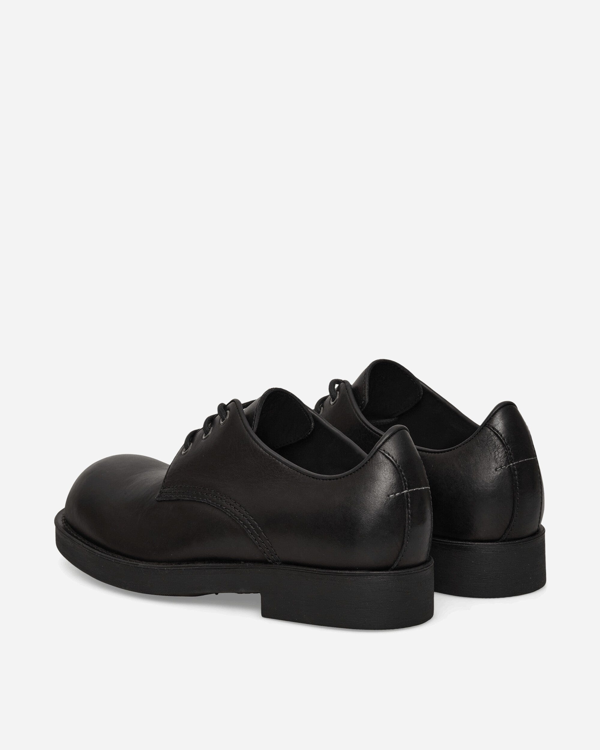 MM6 Maison Margiela Leather Biker Lace - Up Shoes Black