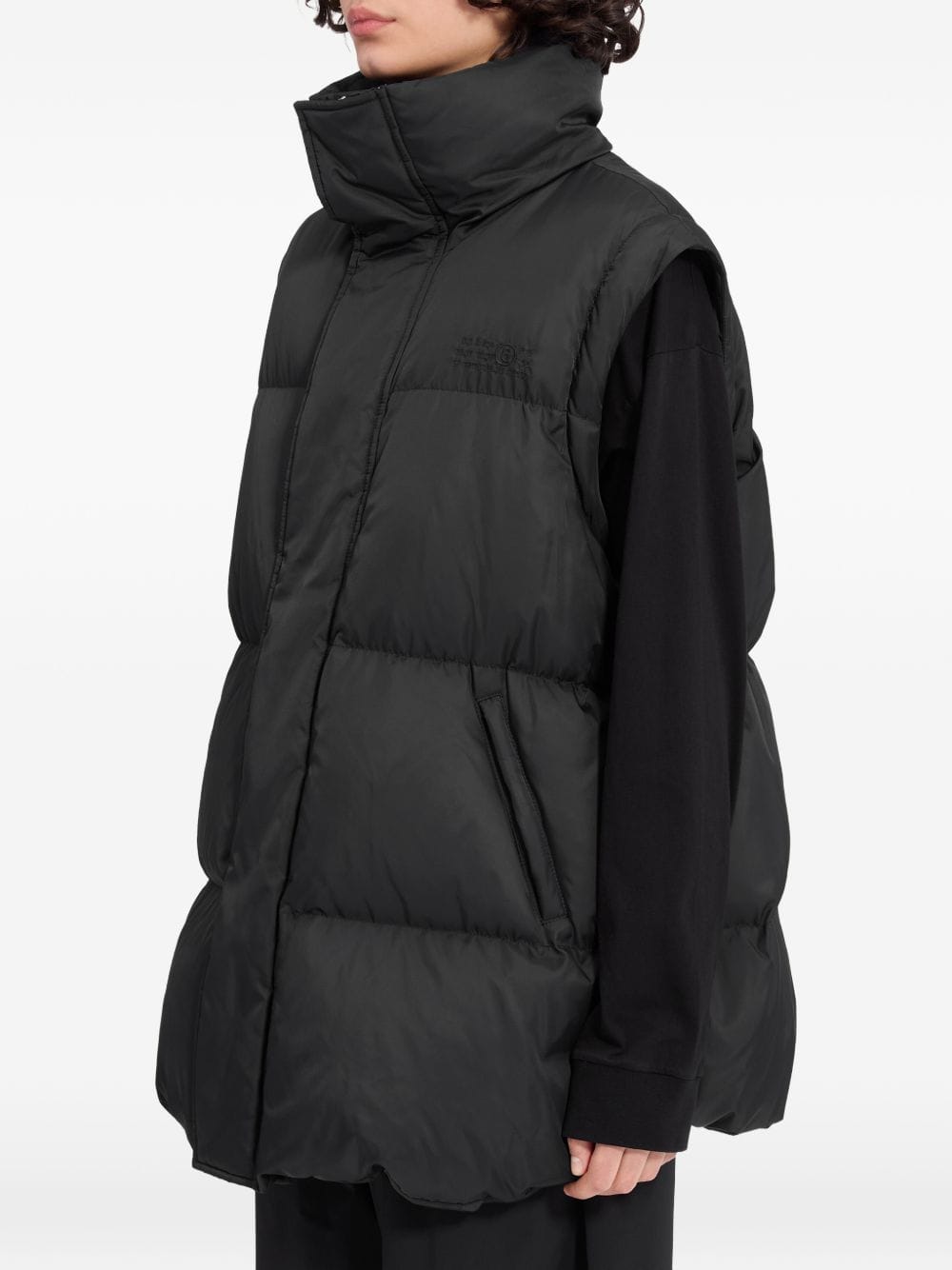 MM6 Maison Margiela Quilted Down Down Jacket — Black