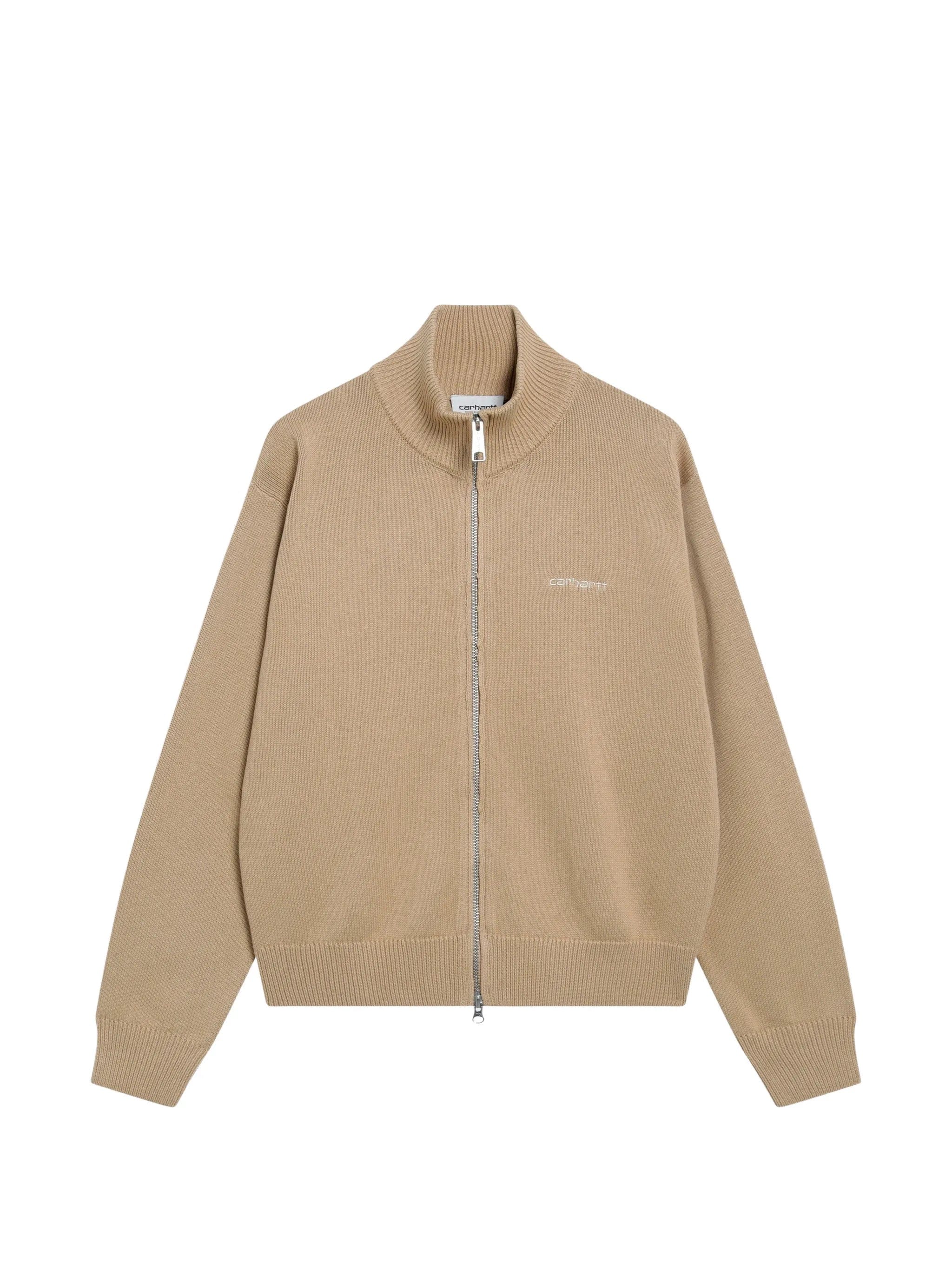 Carhartt WIP logo - embroidered zip - up sweater