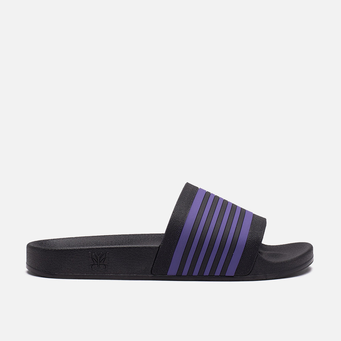 Needles TRACK LINE SHOWER SANDALS - BLACK / PURPLE