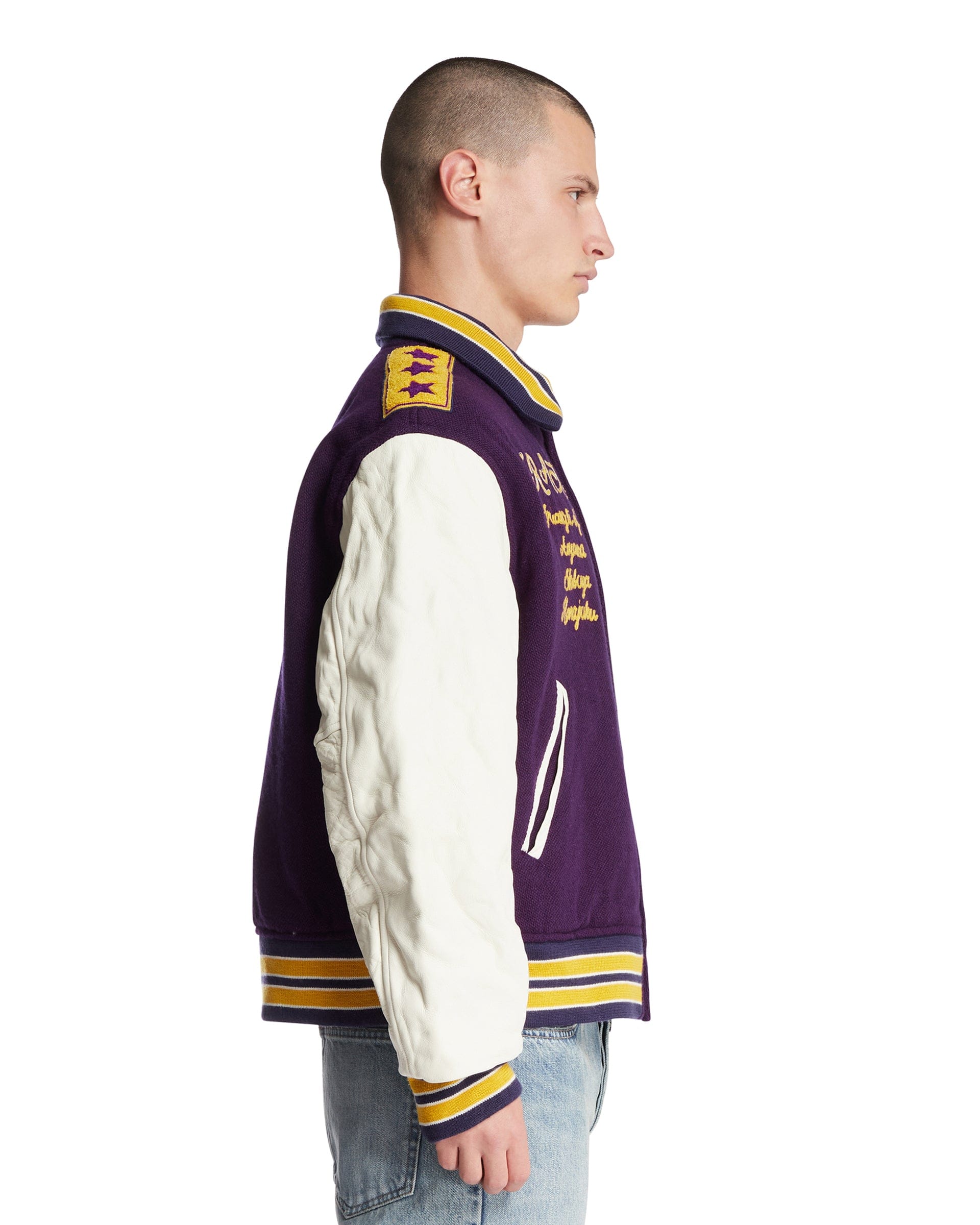 Needles Giacca Varsity Con Ricami Viola