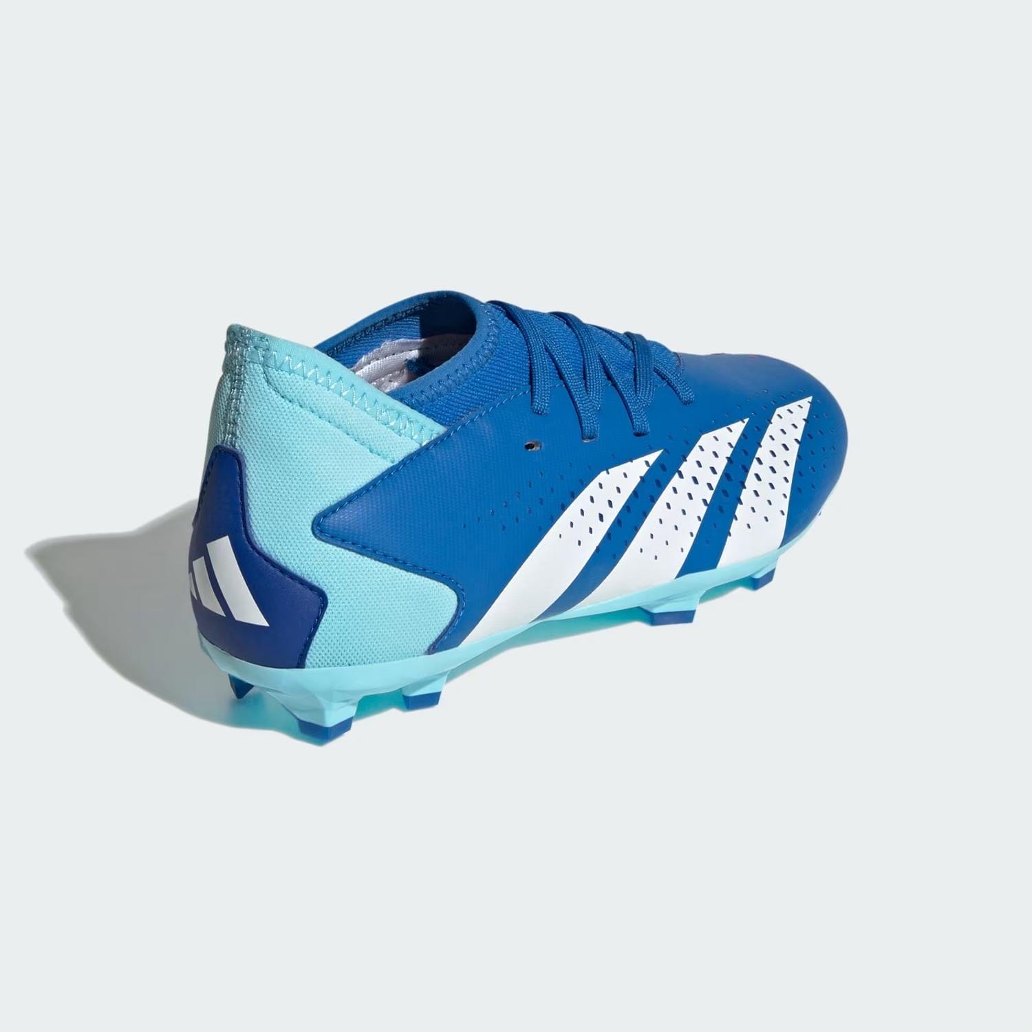 WHITE* Men's Predator Accuracy .3 Firm Ground Boots Shoes In Bright Royal / Cloud White / Bliss Blue
