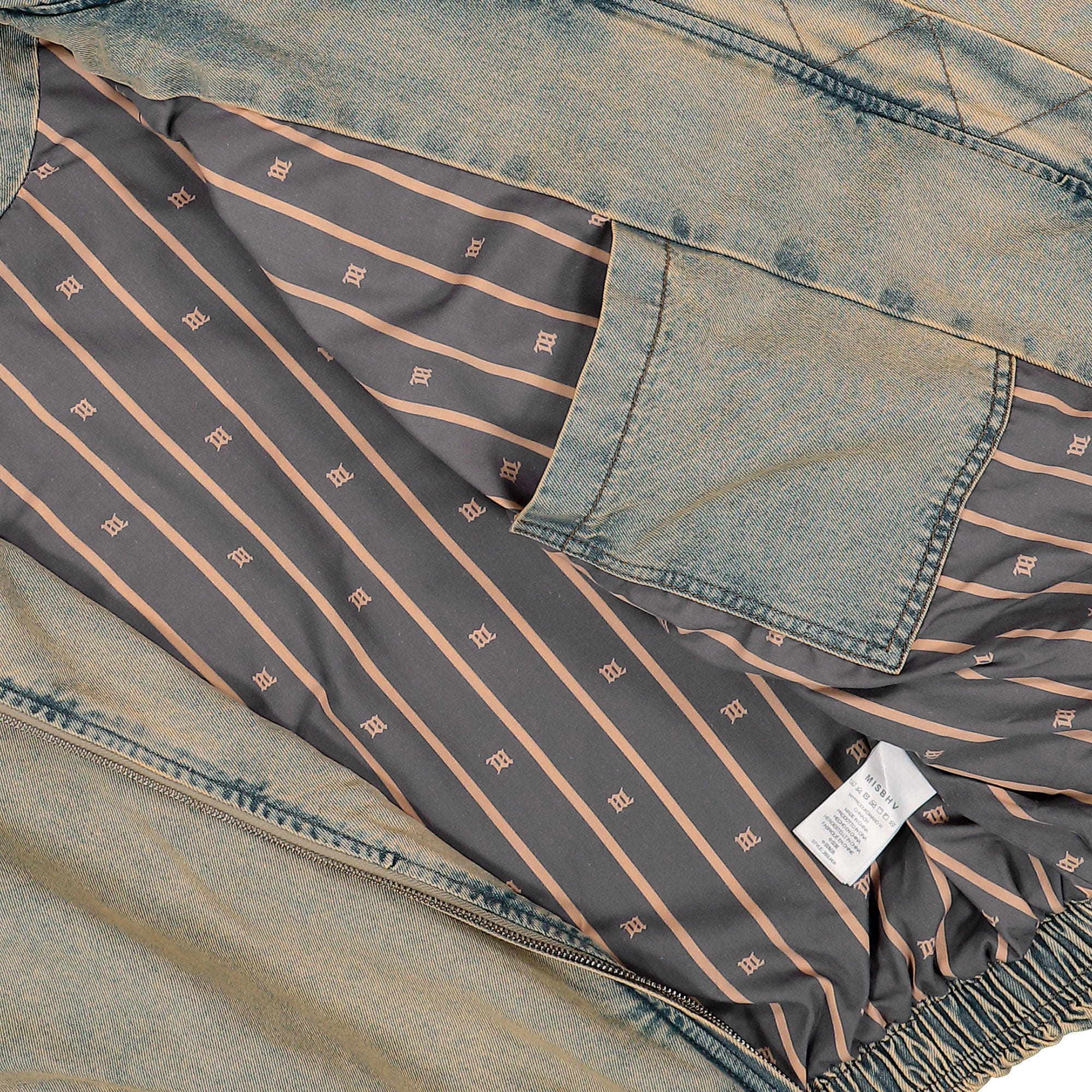Misbhv Sand Washed Bomber Denim Jacket